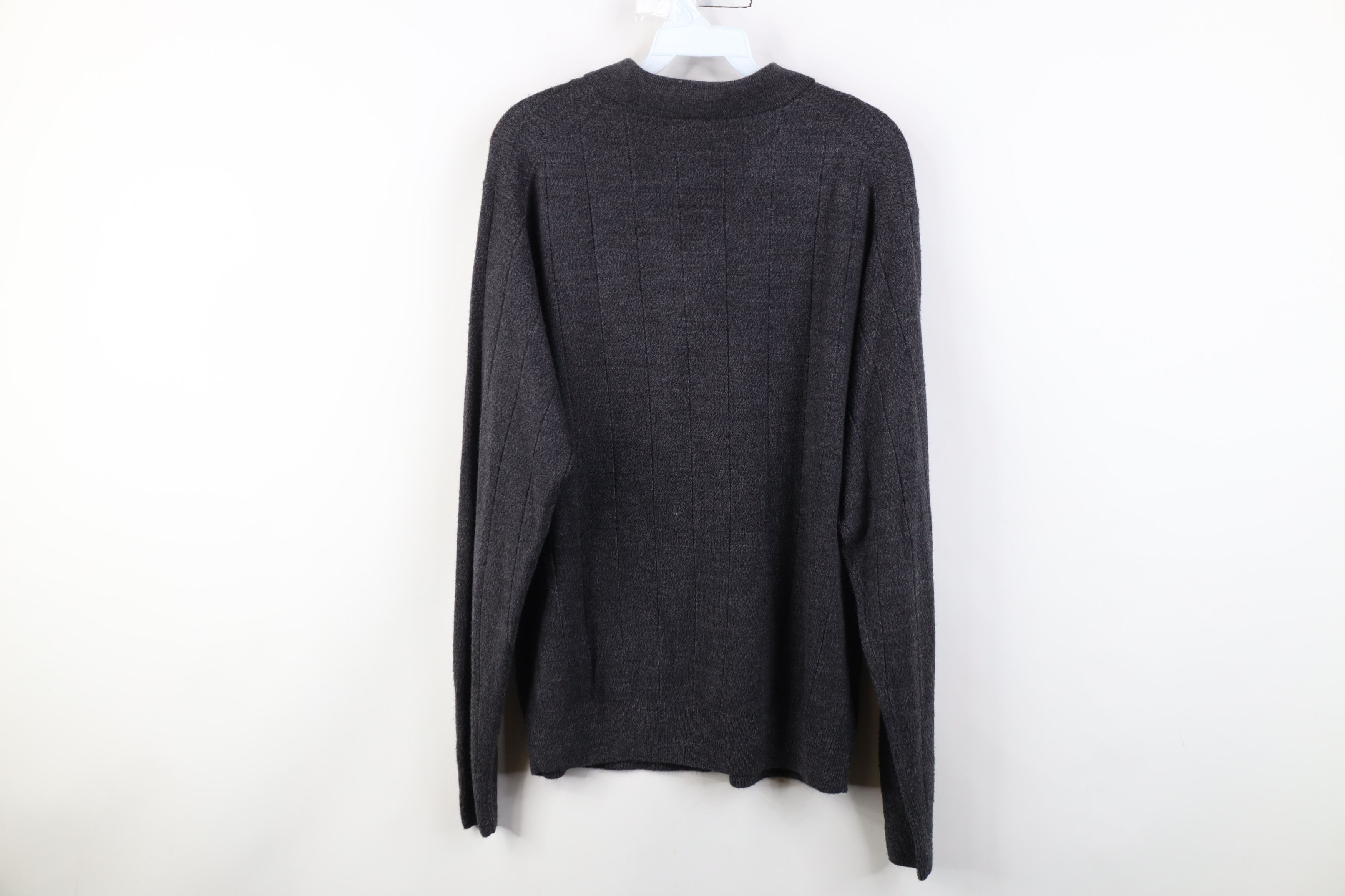Vintage Vintage 90s Streetwear Knit Collared Sweater Gray Checkered Size US M / EU 48-50 / 2 - 9 Thumbnail