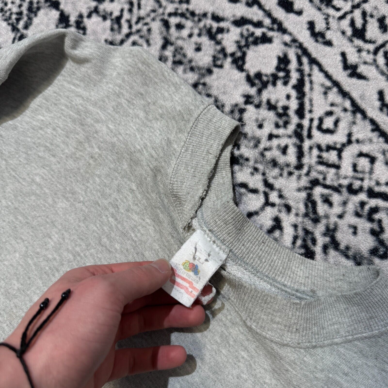 Fruit Of The Loom × Vintage Vintage Gray Cotton Crewneck Size XL Fruit Of The Loom Size US XL / EU 56 / 4 - 6 Thumbnail