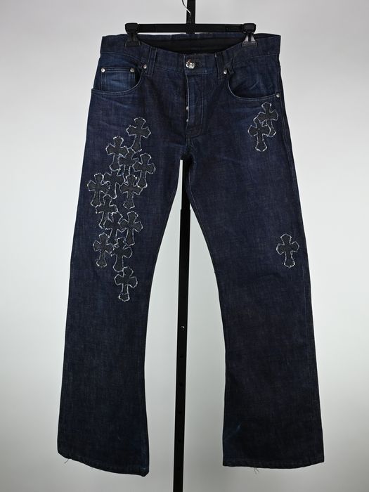 Chrome Hearts Chrome Hearts Denim Maltese Cross Patch Bootcut Jeans