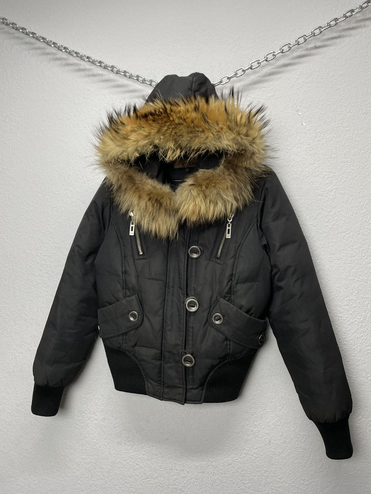 Le Grande Bleu (L.G.B.) Vintage Rick Owens Vibe Faux Fur Trim Girly Puffer Jacket y2 Size S / US 4 / IT 40 - 8 Thumbnail