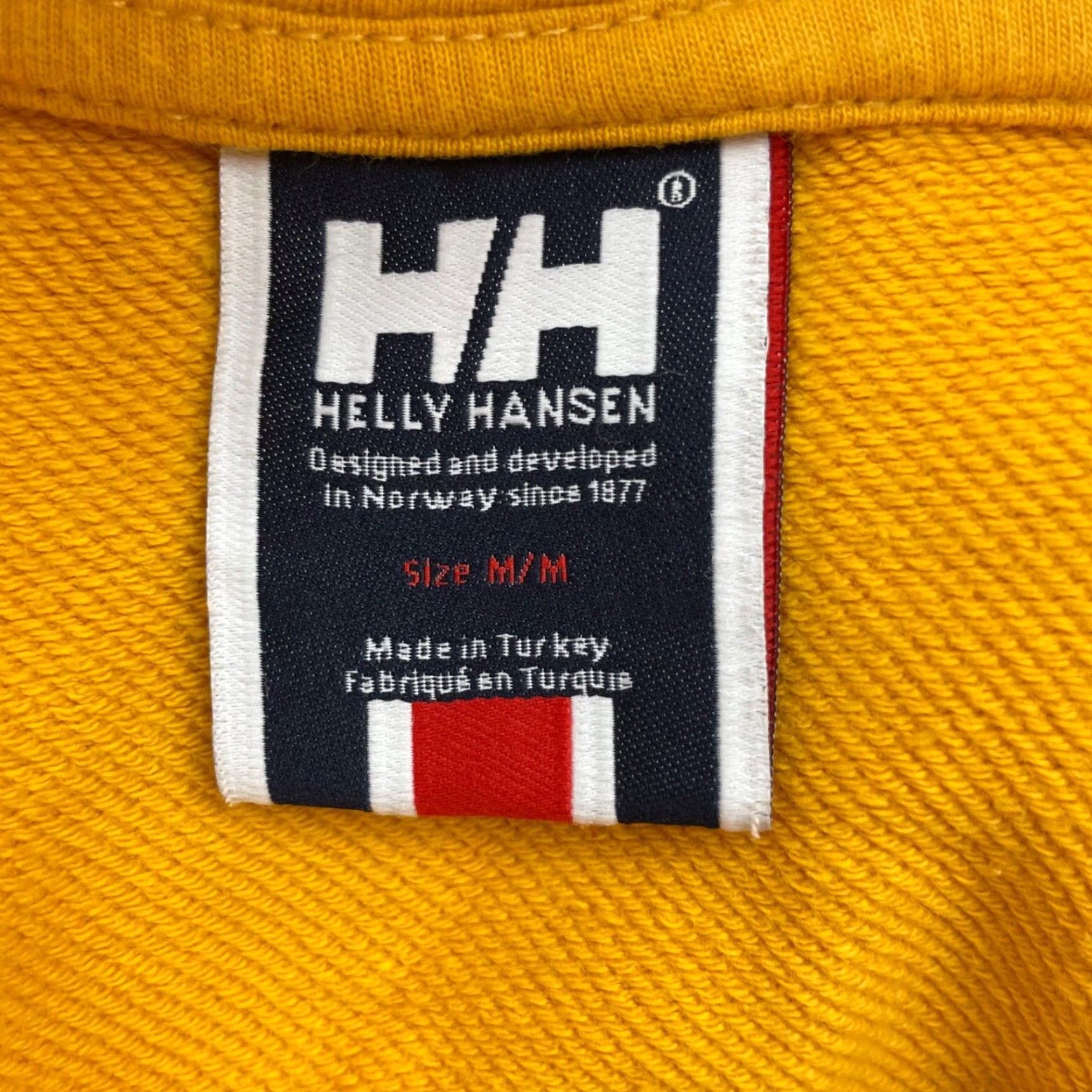 Helly Hansen Helly Hansen Hoodie Men Pullover Hooded Yellow 100% Organic Cotton Medium Size US M / EU 48-50 / 2 - 3 Thumbnail