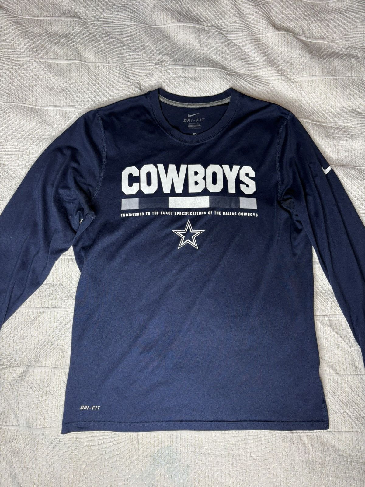 Nike Nike NFL Dallas Cowboys Dri-Fit Long Sleeve Shirt “Navy” Size US M / EU 48-50 / 2 - 1 Thumbnail