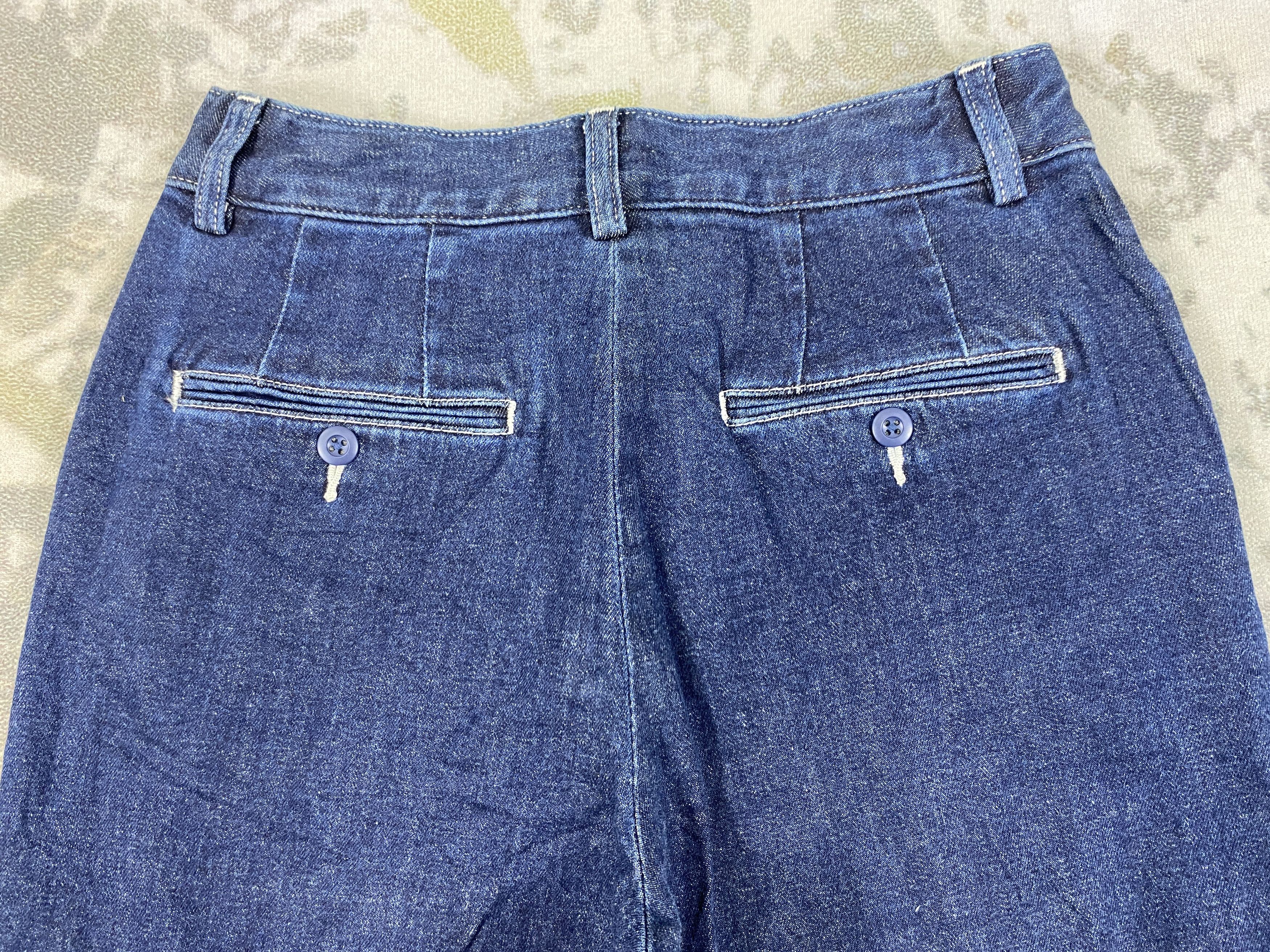 Japanese Brand Dark Blue Uniqlo Flare Jeans 27x28.5 Denim- JN3863 Size US 27 - 4 Thumbnail