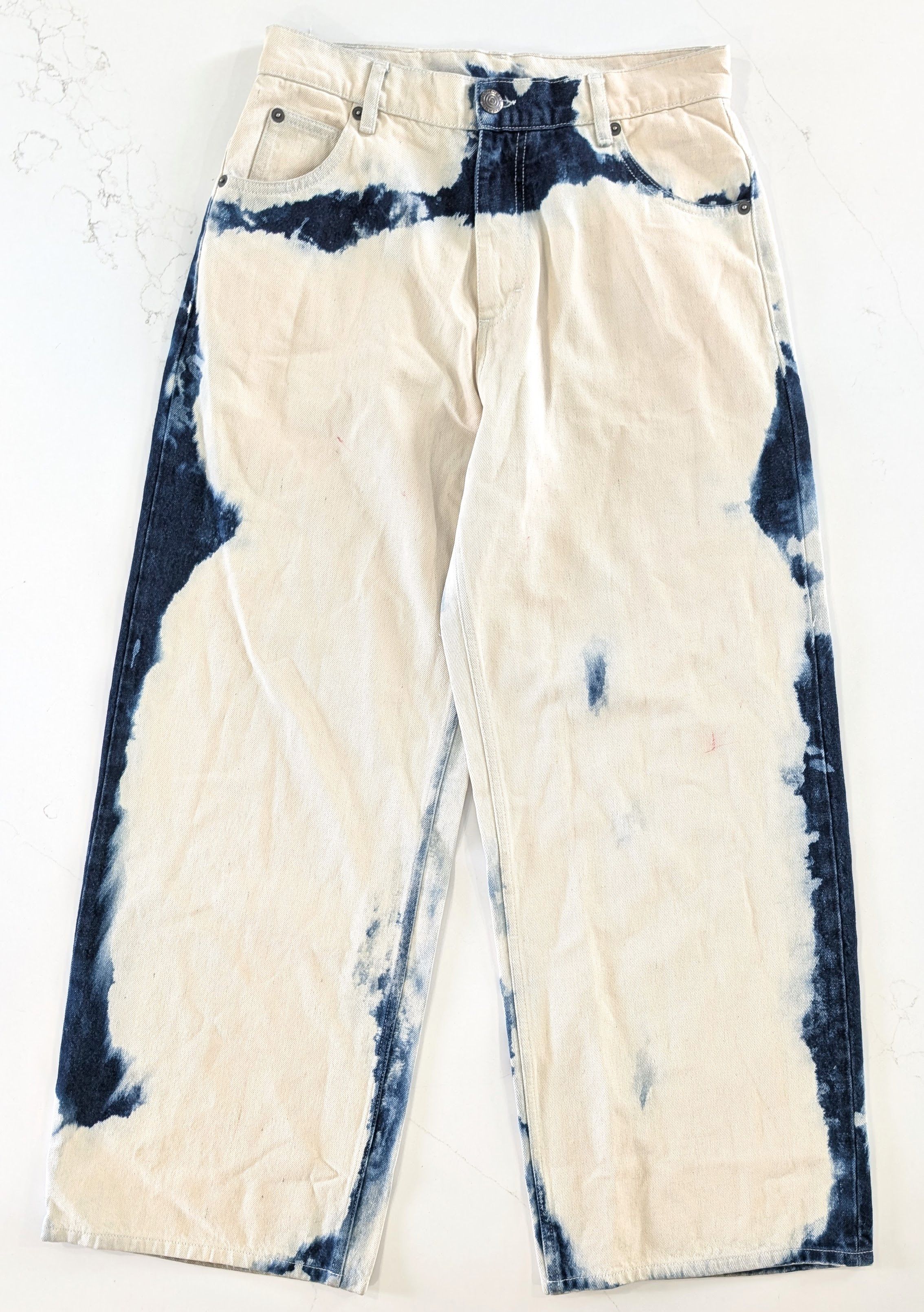 Charles Jeffrey LOVERBOY Charles Jeffrey LOVERBOY Bleached Wide Leg Jeans Size 30 Size US 30 / EU 46 - 1 Thumbnail