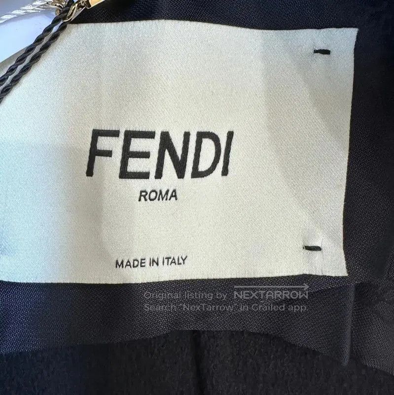 Fendi Fendi Black Women's Coat with Faux Fur Pockets . Size M / US 6-8 / IT 42-44 - 3 Thumbnail