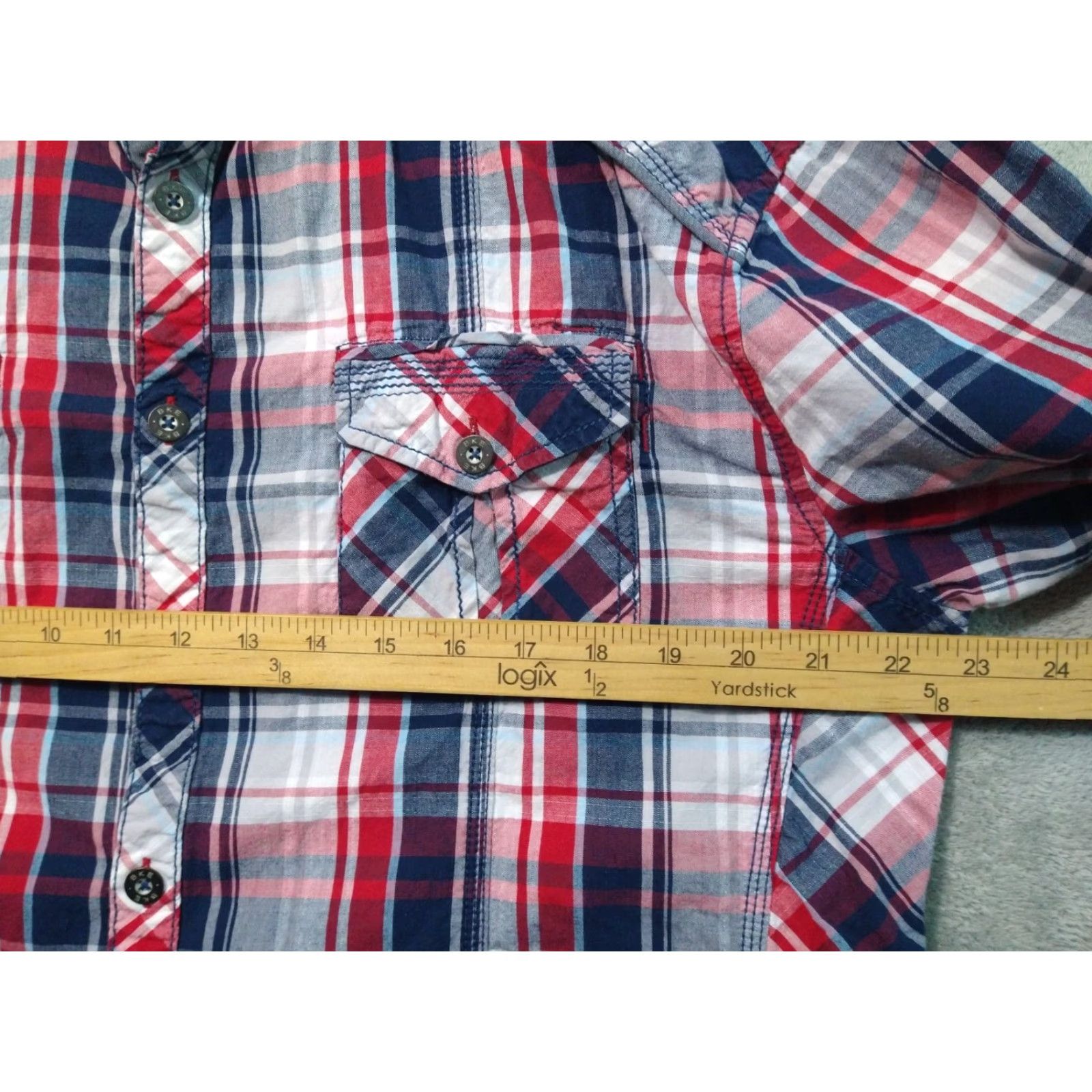 Vintage BKE Buckle Shirt Mens Large Red Plaid Button Up Long Sleeve Relaxed Fit Western Size US L / EU 52-54 / 3 - 5 Thumbnail