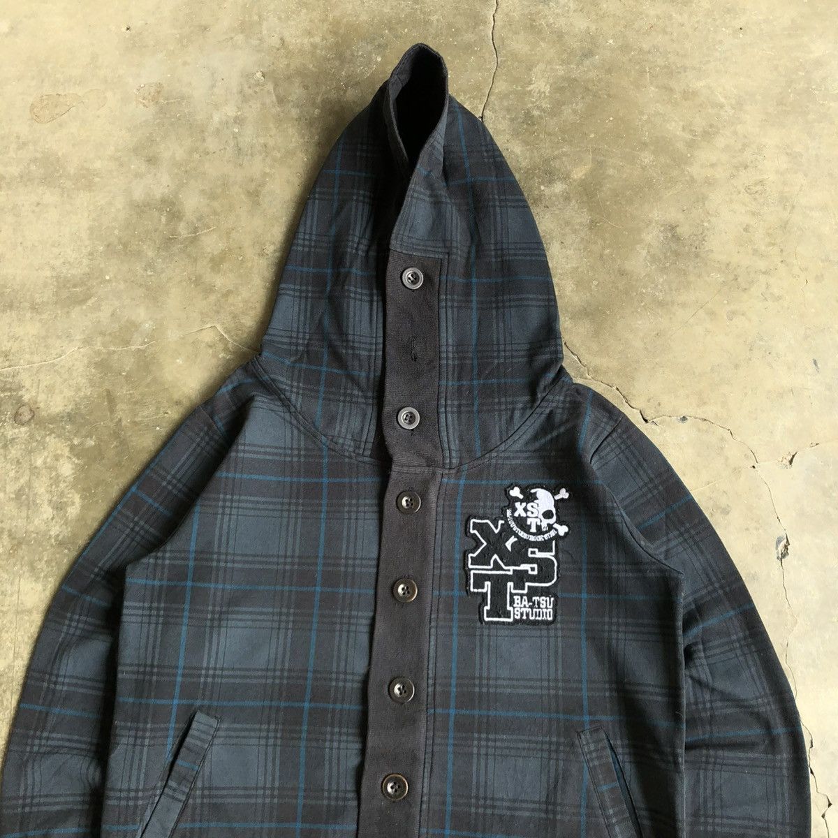 20471120 2000s Ba-Tsu Studio Skull Logo Punk Button Hoodie Sly Style Size US M / EU 48-50 / 2 - 2 Thumbnail
