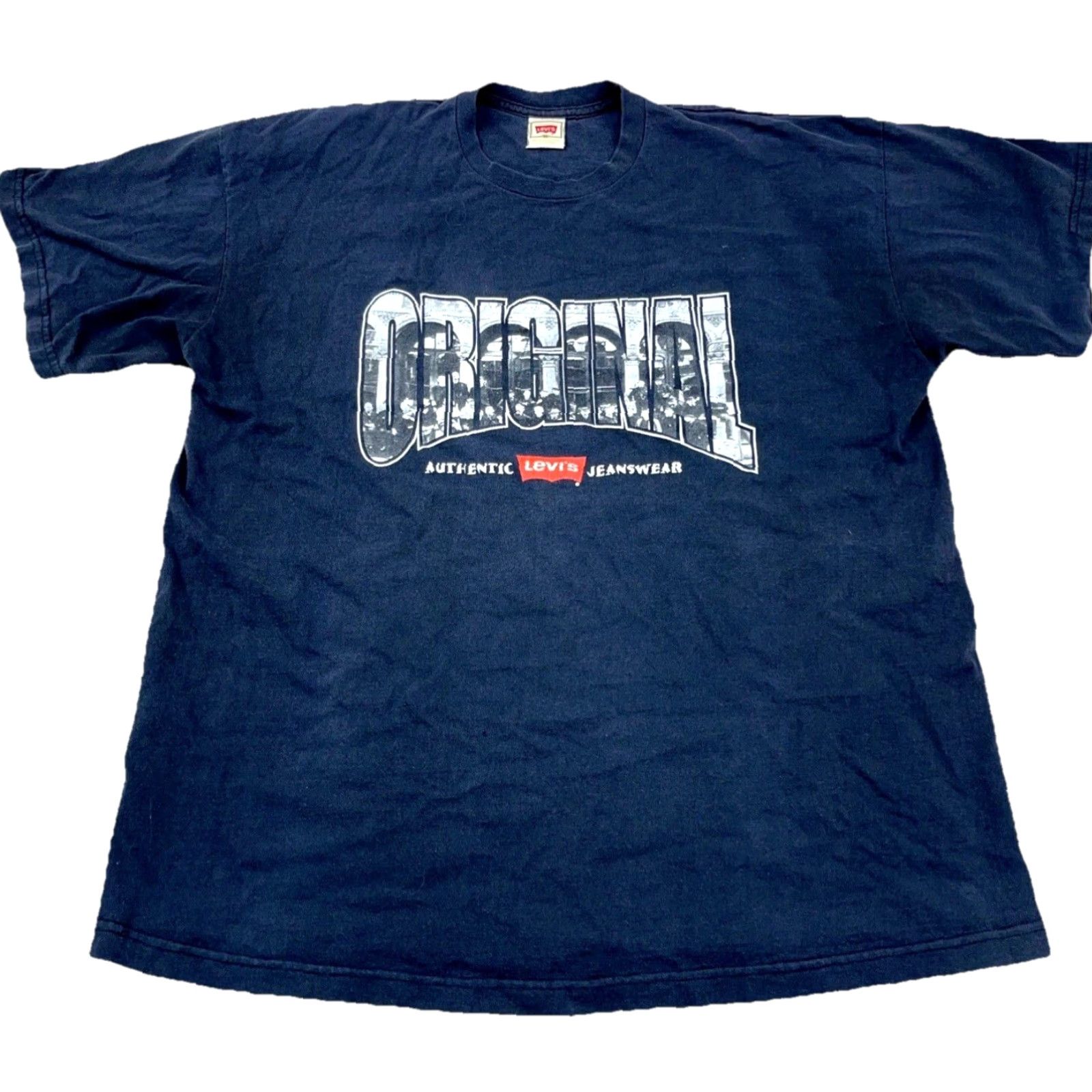 Levi's VINTAGE Levi's Shirt Men XL Black Tee Made In USA 90s Faded Original Adult Tee logo 90s USA Mens Size US XL / EU 56 / 4 - 2 Thumbnail