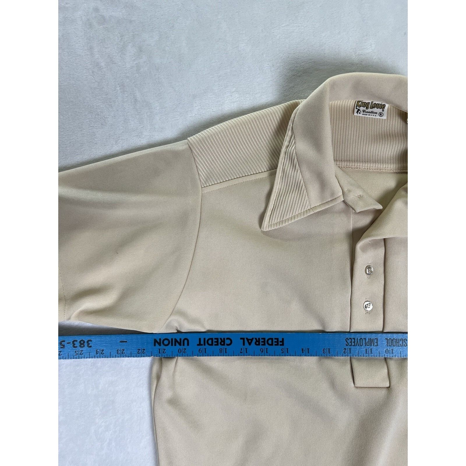 Vintage Vintage 70s King Louie Bowling Polo Shirt Size Large Beige M Size US L / EU 52-54 / 3 - 5 Thumbnail
