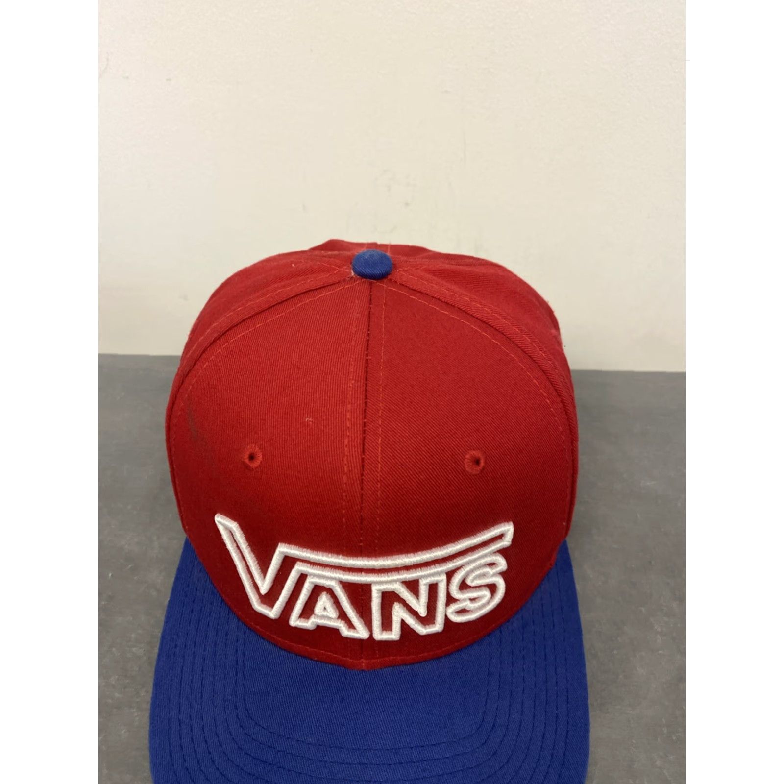 Vans VANS Off The Wall Men Hat Cap Snap Back Red Blue 814 Size ONE SIZE - 2 Thumbnail