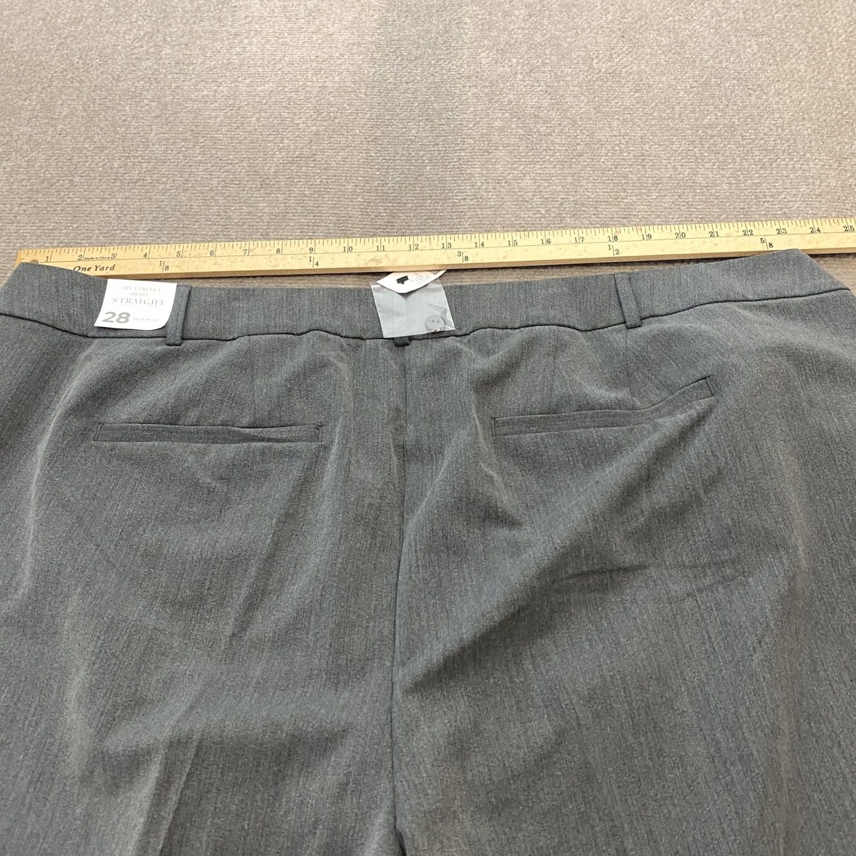 Vintage Lane Bryant Pants Womens 28 Gray Straight Leg The Perfect Drape Mid Rise Dress Pants Workwear Mens Size 28" / US 6 / IT 42 - 6 Thumbnail
