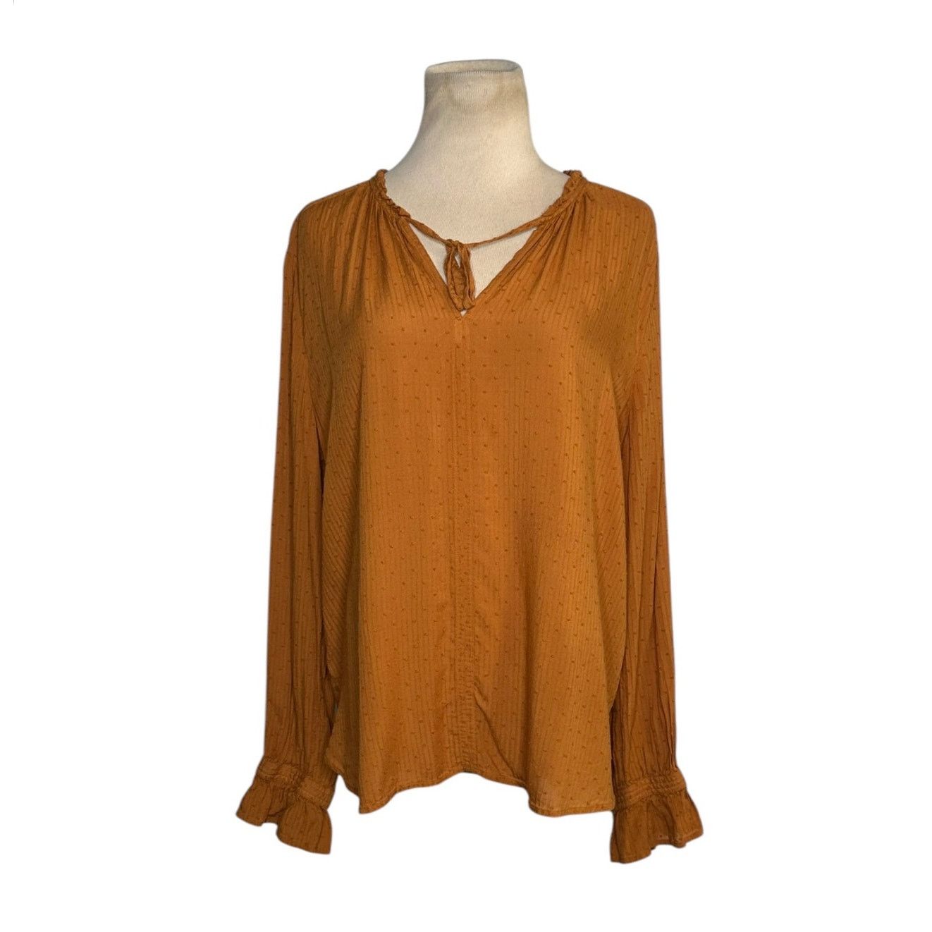 Loft Loft burnt orange long sleeves tunic blouse size large Size L / US 10 / IT 46 - 10 Thumbnail