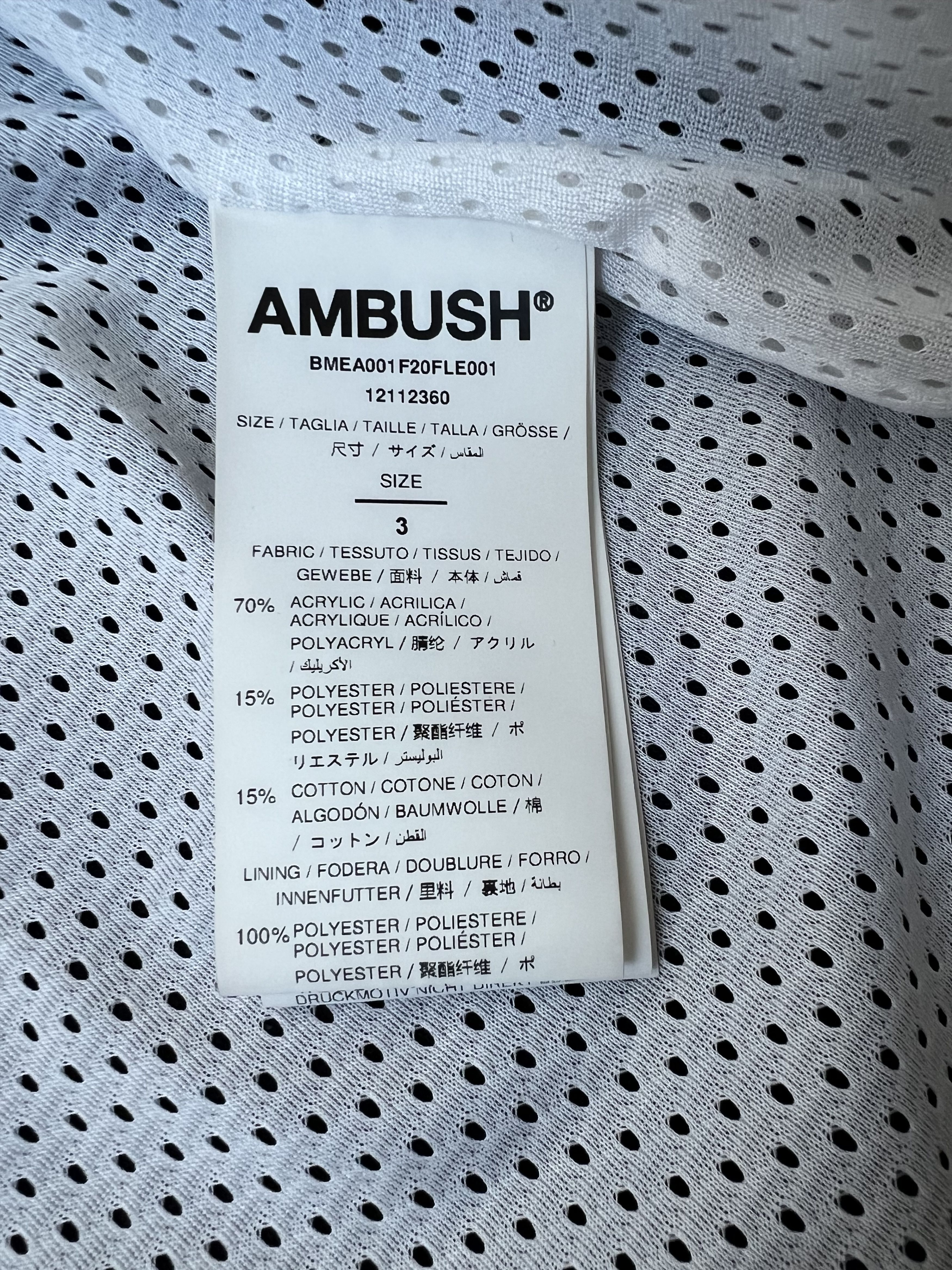 Ambush Design Ambush Fleece Jacket Panel Zip Made in Japan Size 3 Size US L / EU 52-54 / 3 - 4 Thumbnail