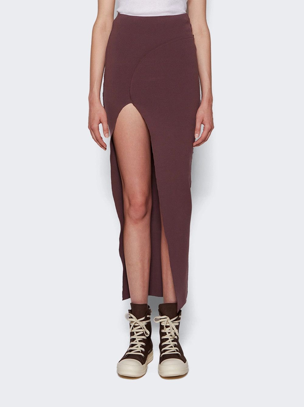 Rick Owens o1mle0426 Theresa Skirt Amethyst in Brown Size 28" / US 6 / IT 42 - 3 Thumbnail