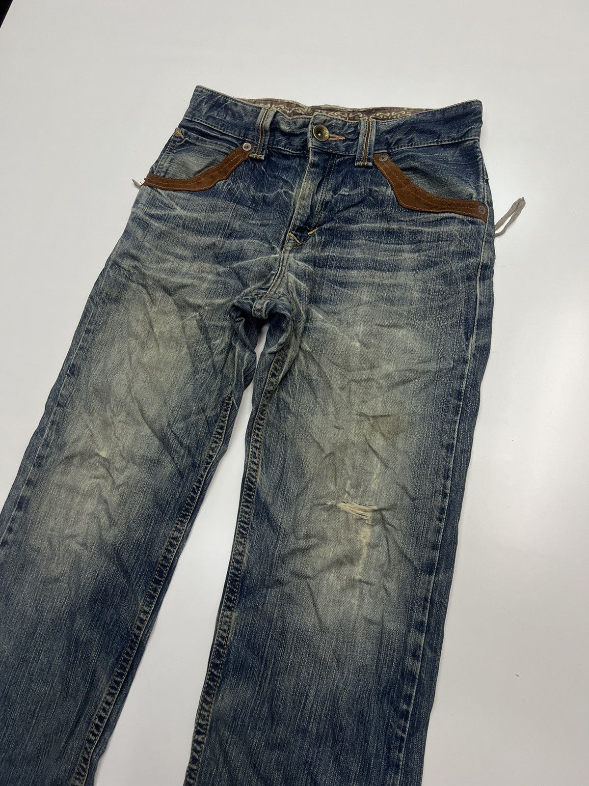 Edwin Vintage Edwin Distress Denim Jeans Size 31 Size US 31 - 3 Thumbnail