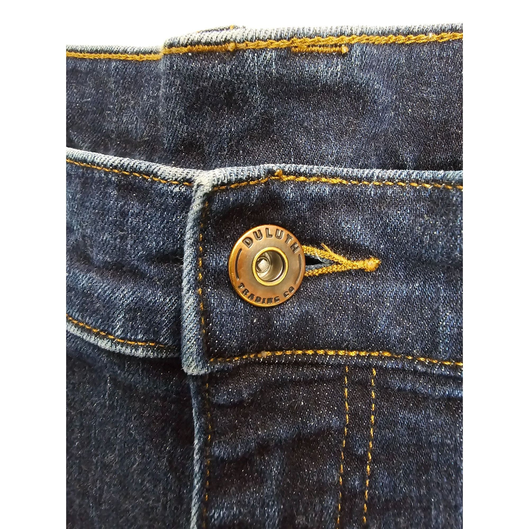 Other Duluth Trading Women's Plus Size Dark Wash Stretch Jeans 26W Size 29" - 2 Thumbnail