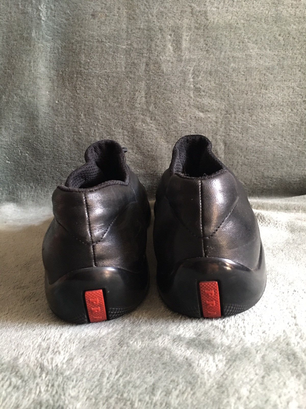 Prada Prada Toblach Black Leather Low Top Sneakers Size 38.5 Size US 8.5 / IT 38.5 - 11 Thumbnail