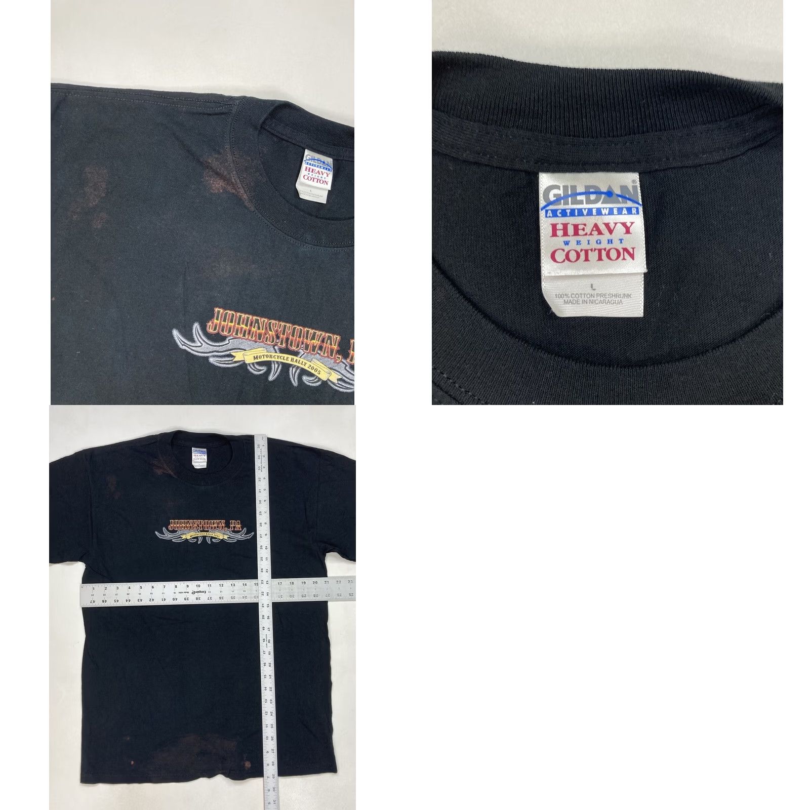 Gildan VINTAGE Motorcycle Rally Johnstown Pennsylvania 2005 Graphic T-shirt Men Large Size US L / EU 52-54 / 3 - 8 Thumbnail