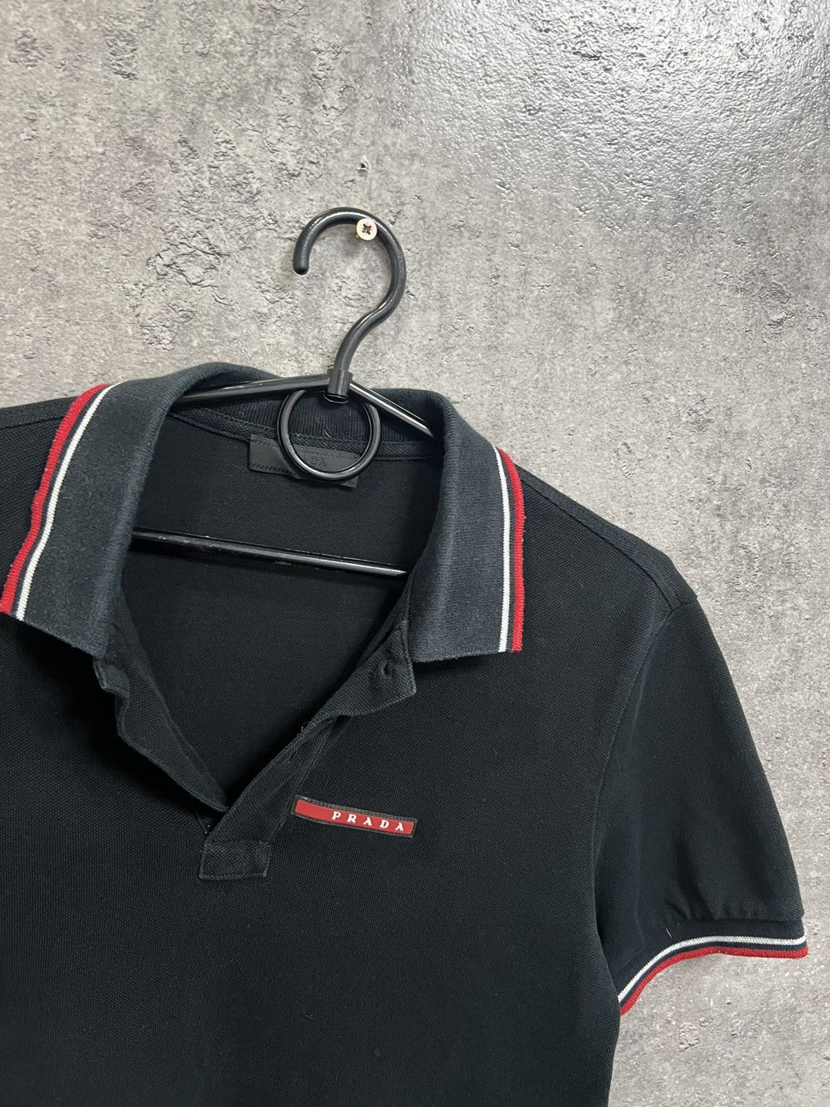 Prada Prada Polo Black Red Tab Size US S / EU 44-46 / 1 - 3 Thumbnail