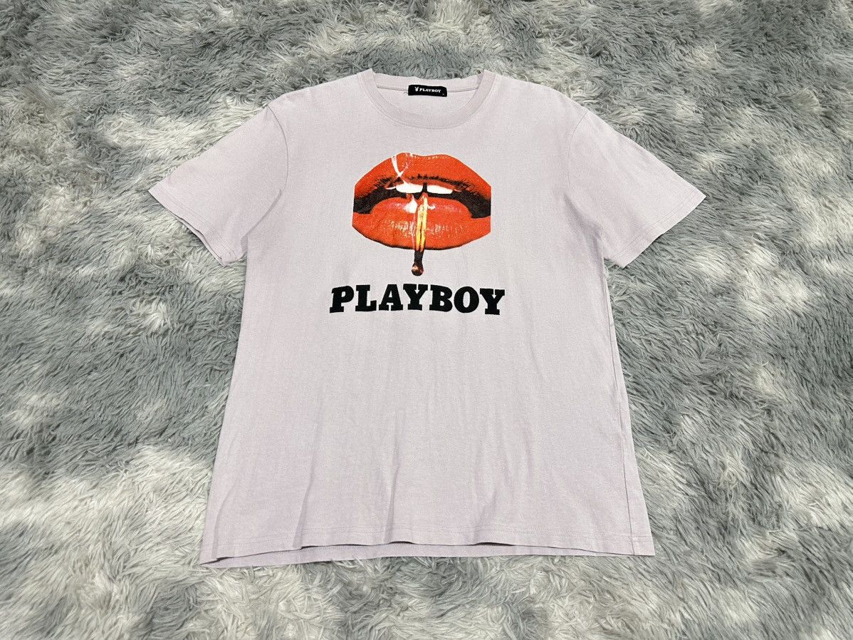 Playboy 🔥Sick Y2K Playboy Lips Shirt Size US M / EU 48-50 / 2 - 2 Thumbnail