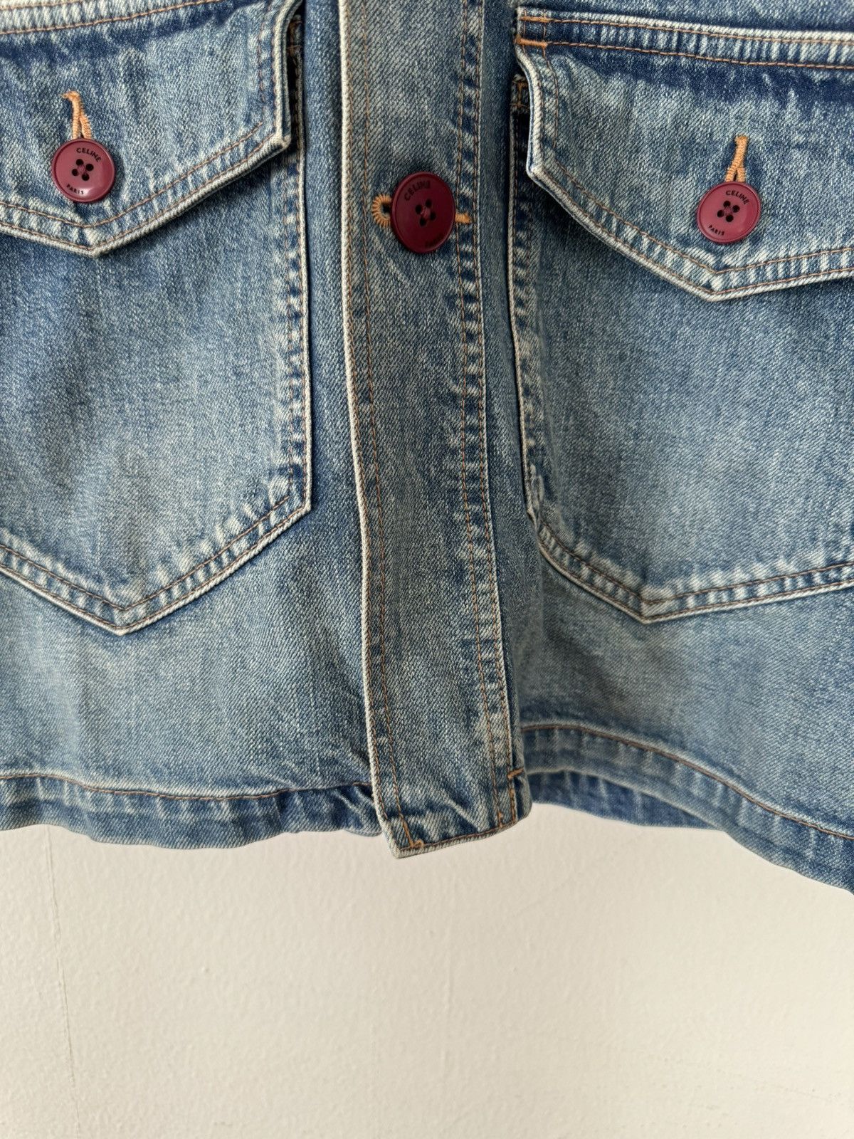 Celine × Hedi Slimane Runway — Celine Safari Denim Jacket Size US S / EU 44-46 / 1 - 7 Thumbnail