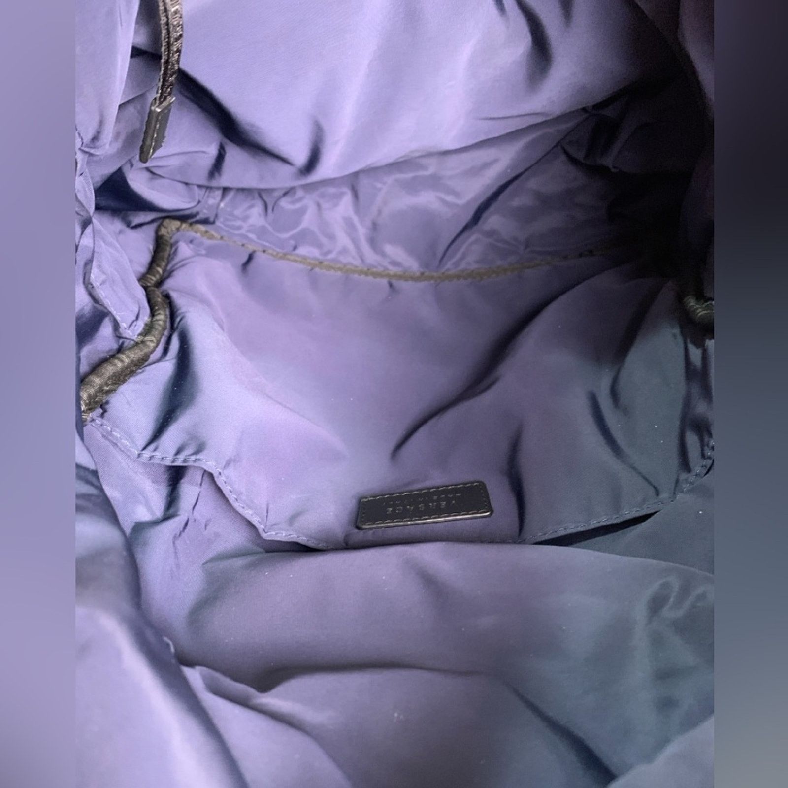 Versace Authentic Versace Navy Blue Backpack RFID chipped Size ONE SIZE - 7 Thumbnail