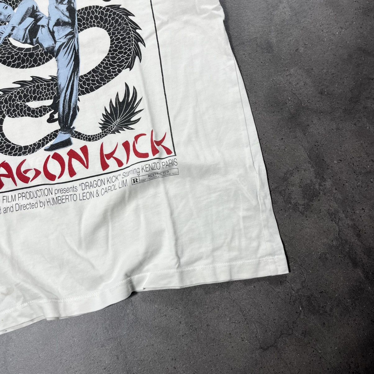 Kenzo Vintage 00s Kenzo Dragon Kick Kung Fu Big Logo Tee Tshirt Size US XS / EU 42 / 0 - 5 Thumbnail