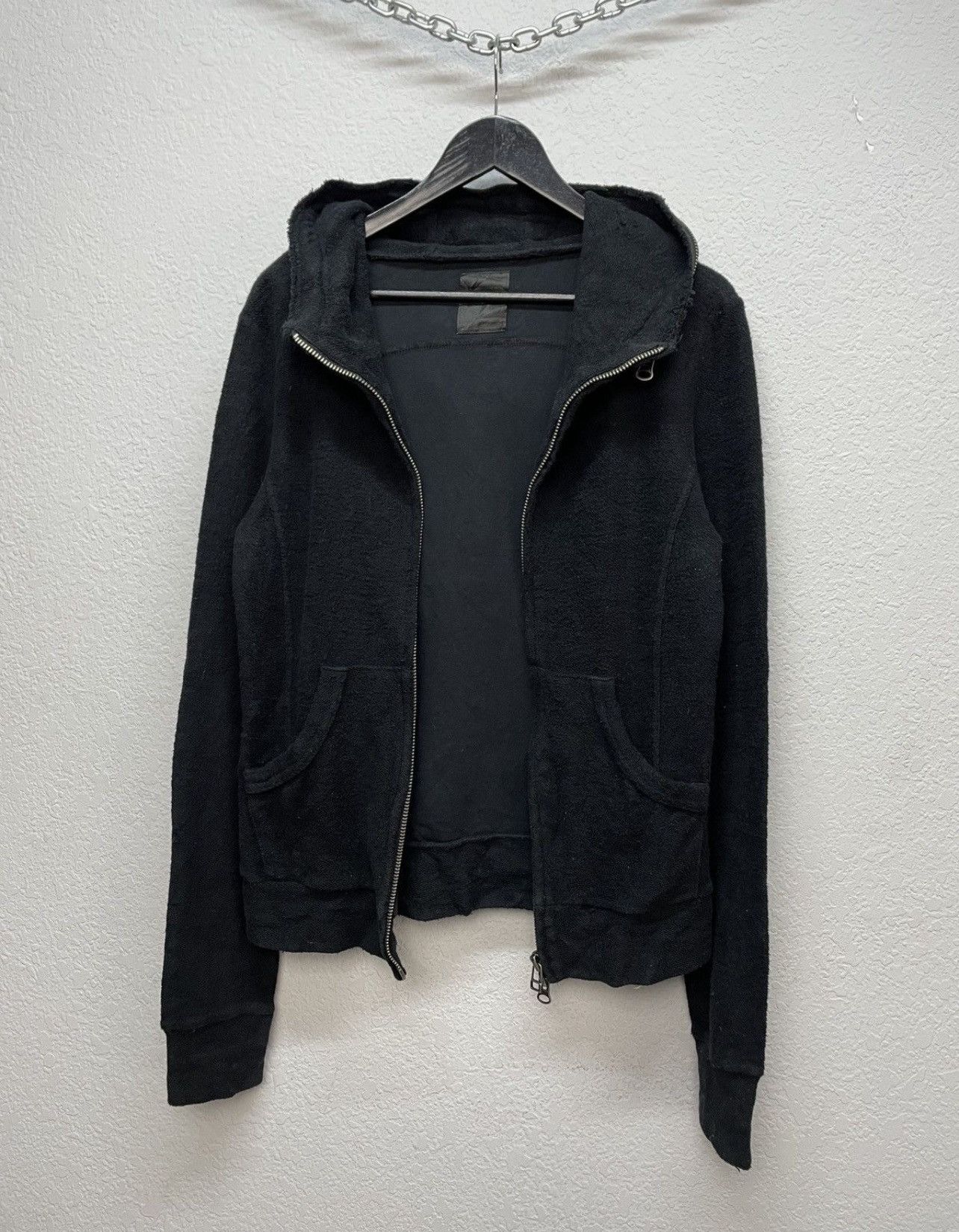 Japanese Brand Vintage Midas Rick Owens Vibe 00s Style Black Zip Hoodie Size US M / EU 48-50 / 2 - 6 Thumbnail