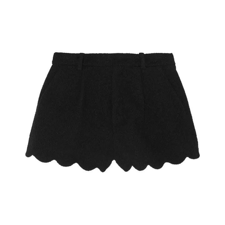 Saint Laurent Paris Saint Laurent Black Mini Tweed Shorts for Women -2507 Size 37" - 7 Thumbnail