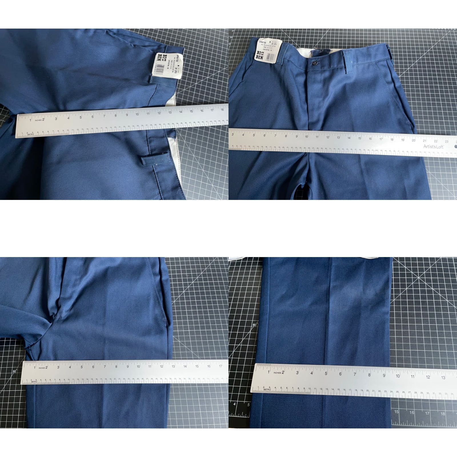 Vintage VINTAGE Ben Ben Pants Shirt? 80s Big Ben Work Pants Men's 33 x 32 Blue Polyester Blend Unworn (33 x 37 Tag) Size US 33 - 8 Thumbnail