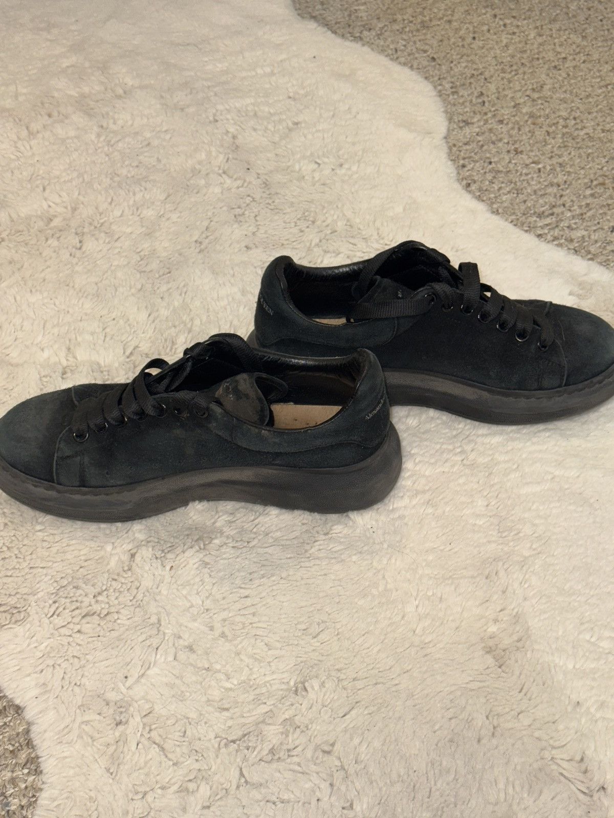 Alexander McQueen Alexander McQueen All Black Suede Sneakers Size US 8.5 / EU 41-42 - 5 Thumbnail