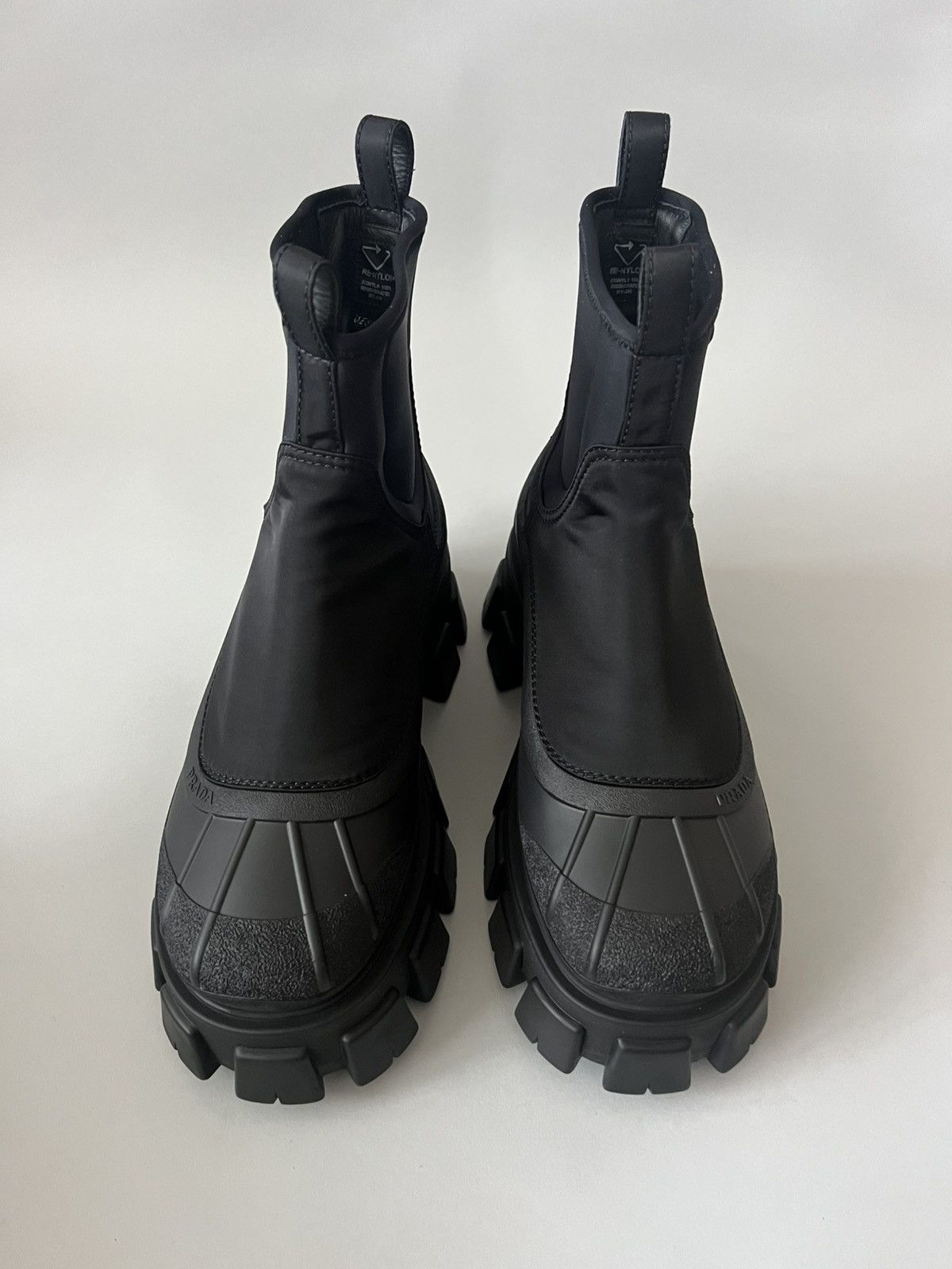 Prada $2.3K VALUE Monolith Re-Nylon Gabardine Boots Size US 11.5 / EU 44-45 - 10 Thumbnail