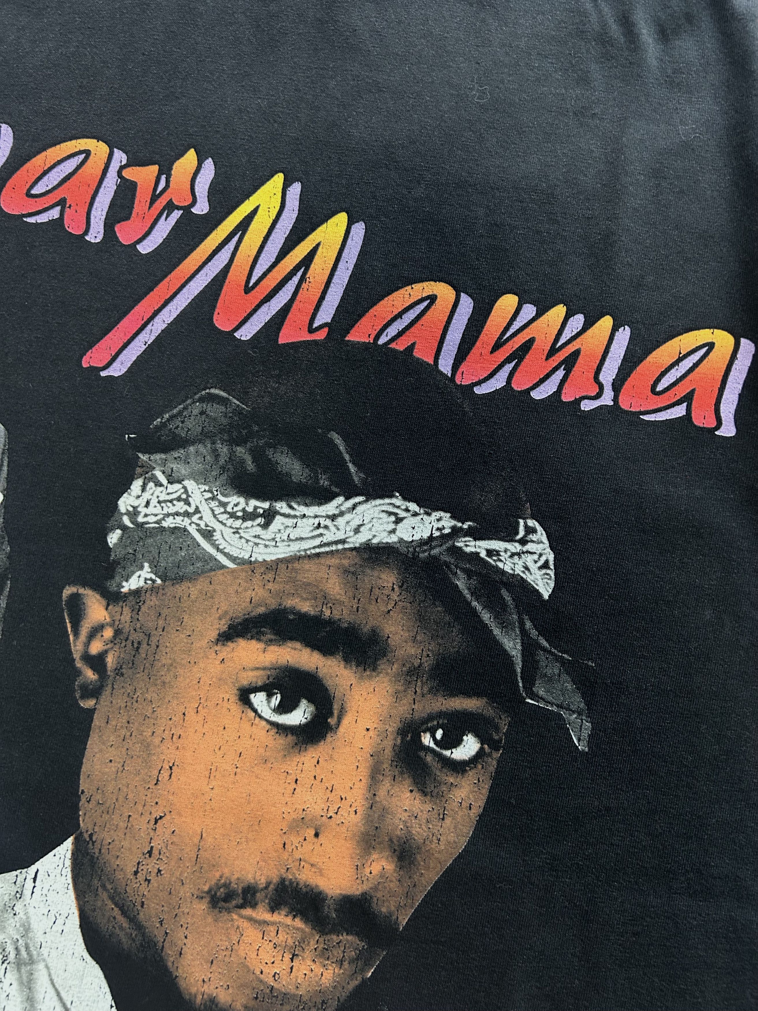 Japanese Brand Deadstock 2Pac Dear Mama Print Black Tee Size Medium Size US M / EU 48-50 / 2 - 5 Thumbnail