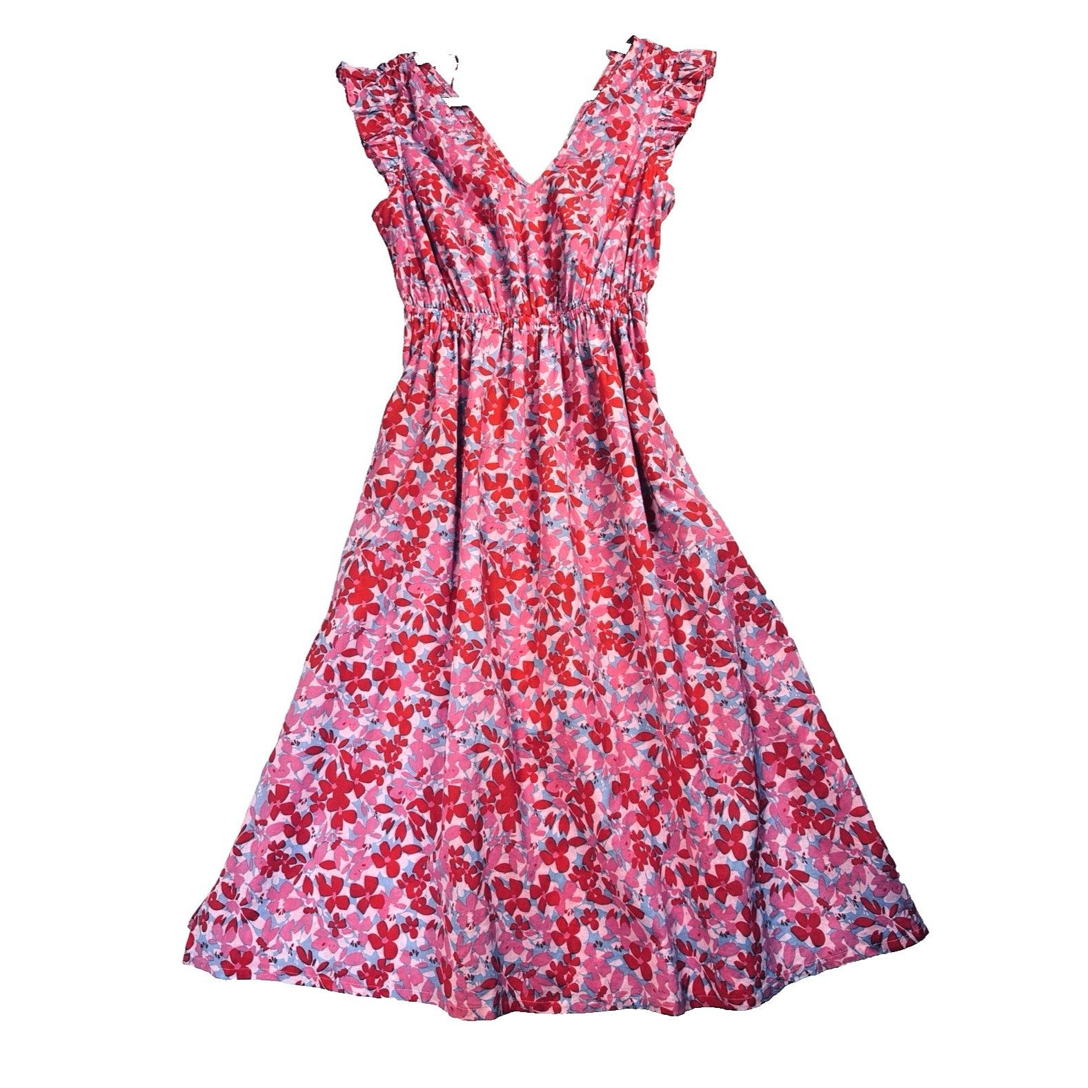 J.Crew J.Crew Tie-Back Floral Midi Beach Dress Sz XS Tropical Pink Size XS / US 0-2 / IT 36-38 - 3 Thumbnail