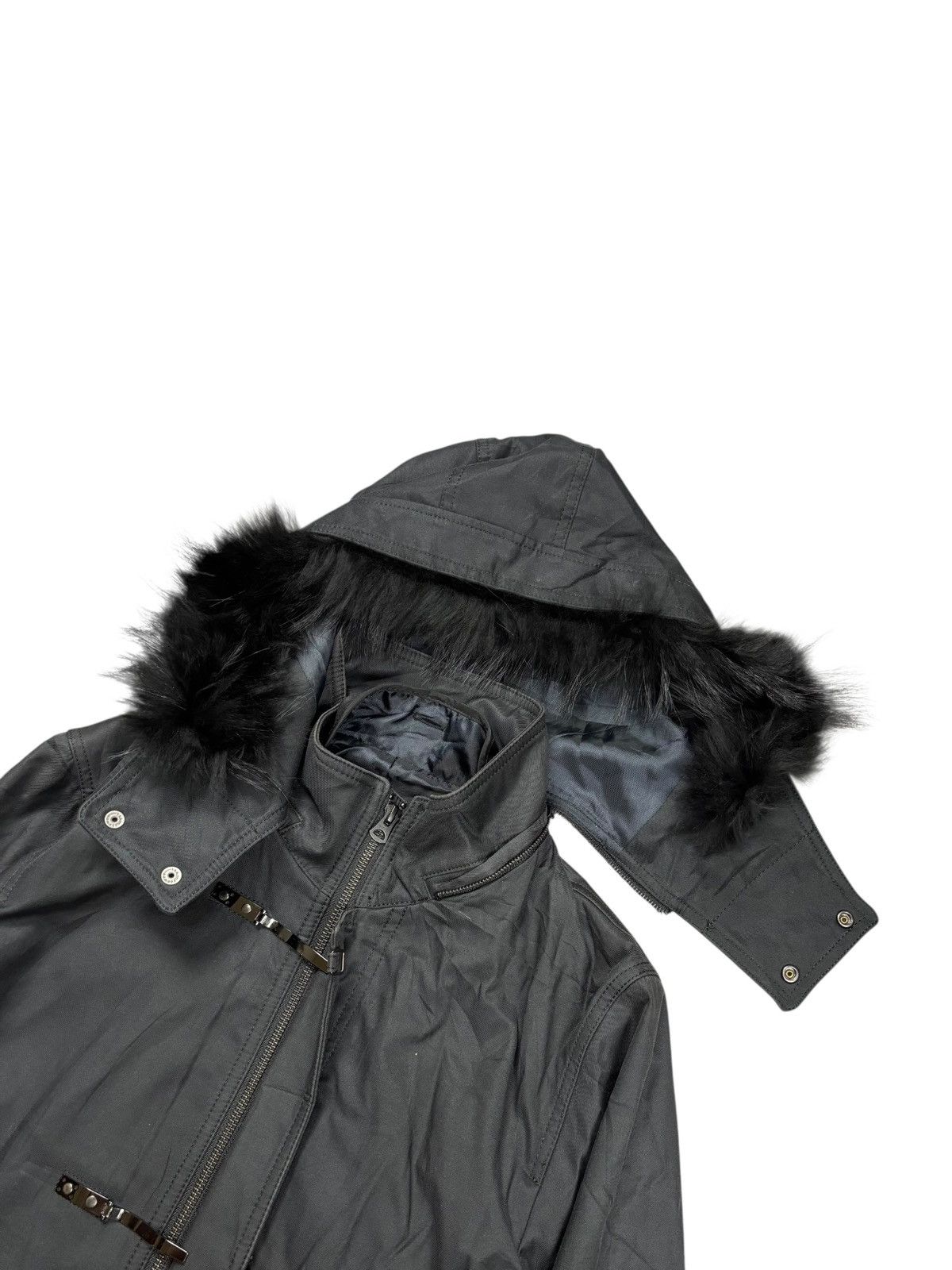 14th Addiction 2000s Tete Homme - Vkei Style Fur Hoodie Belted Jacket Size US M / EU 48-50 / 2 - 7 Thumbnail