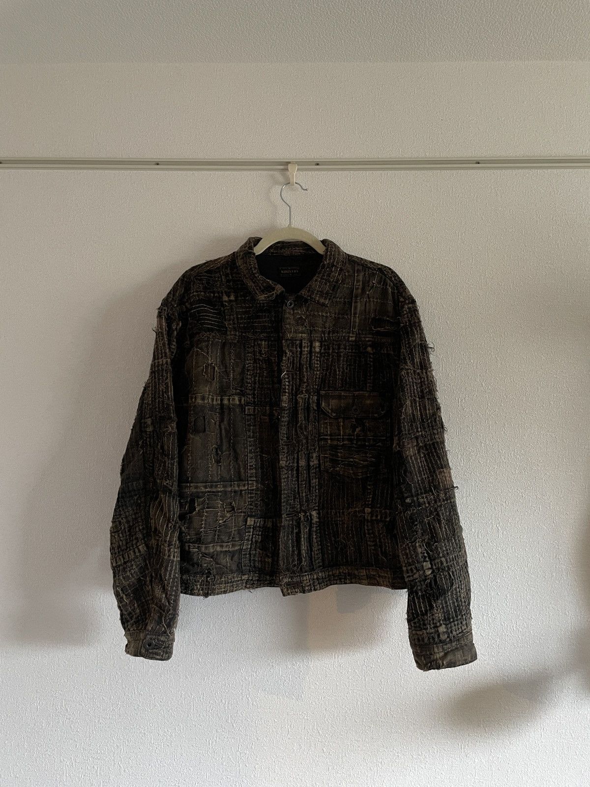 image of Kapital Black Boro Spring 1St Jacket 2024, Men's (Size Large)