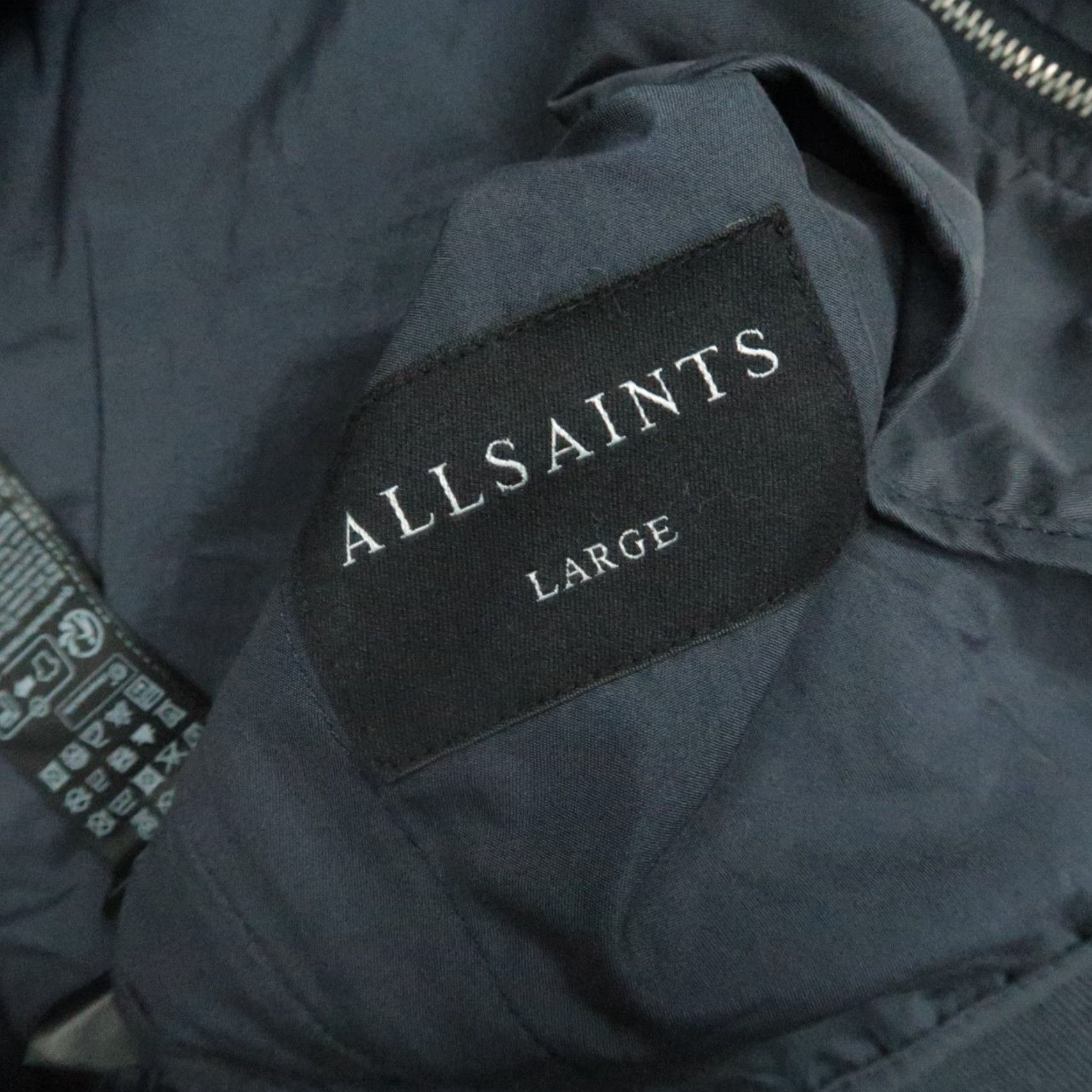 Allsaints Allsaints Jacket Mens Large Blue Gray Bomber Full Zip Pockets Size US L / EU 52-54 / 3 - 7 Thumbnail