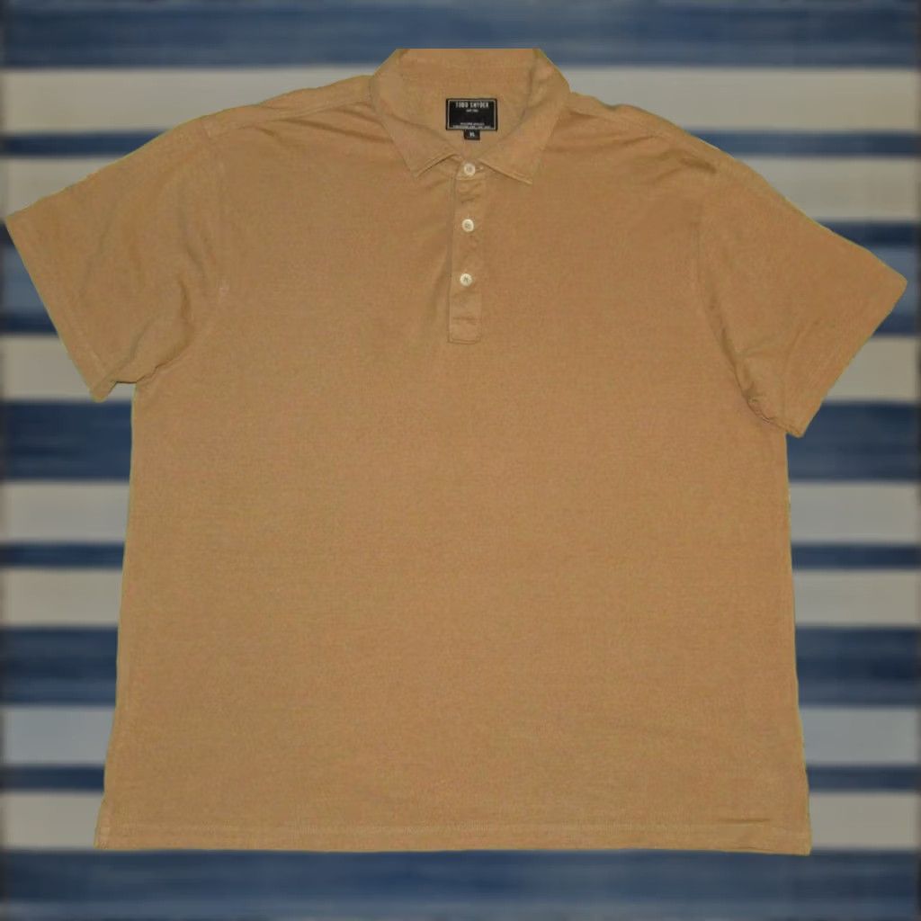 Todd Snyder TODD SNYDER Brown Knit Cotton Blend Polo Shirt XL Mens Polo Shirt XL Brown Size US XL / EU 56 / 4 - 1 Thumbnail