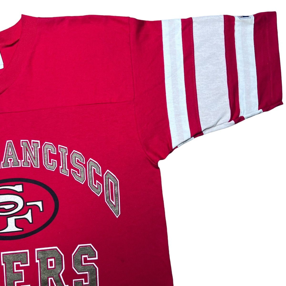 NFL × Salem Sportswear × Vintage Vintage 90s NFL San Francisco 49ers 3D Spell Out Logo 7 Tee Size US L / EU 52-54 / 3 - 6 Thumbnail
