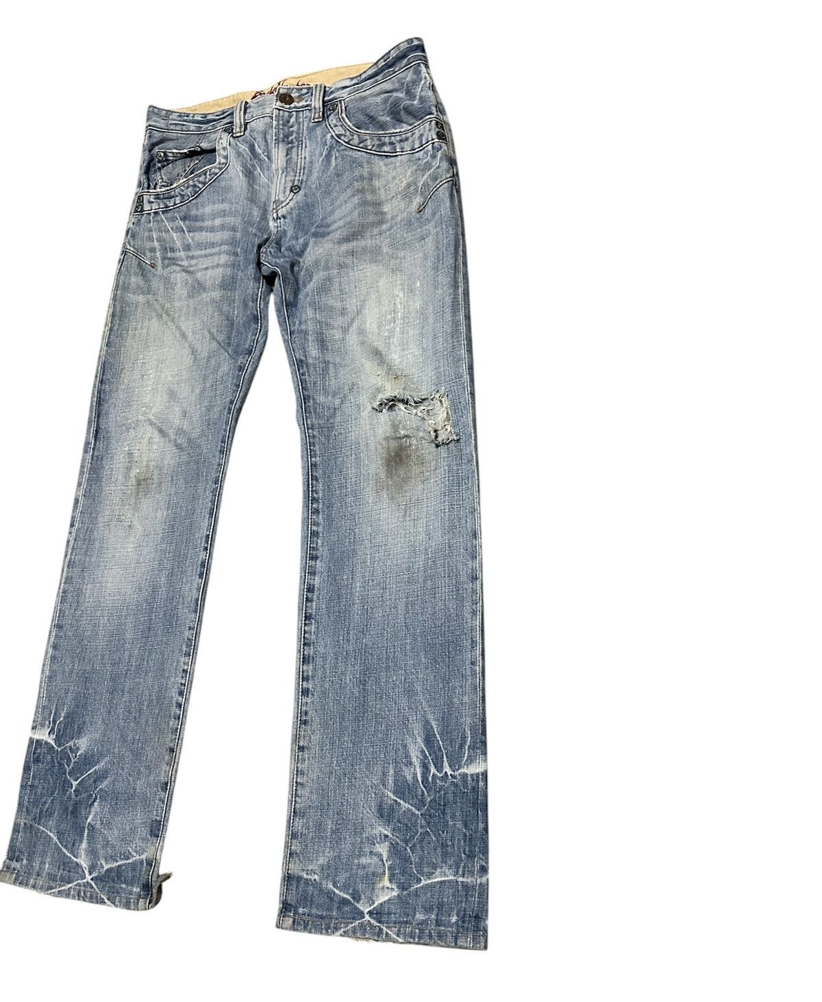 Japanese Brand Vintage Japanese Back Number Straight Leg Jeans Size US 35 - 3 Thumbnail