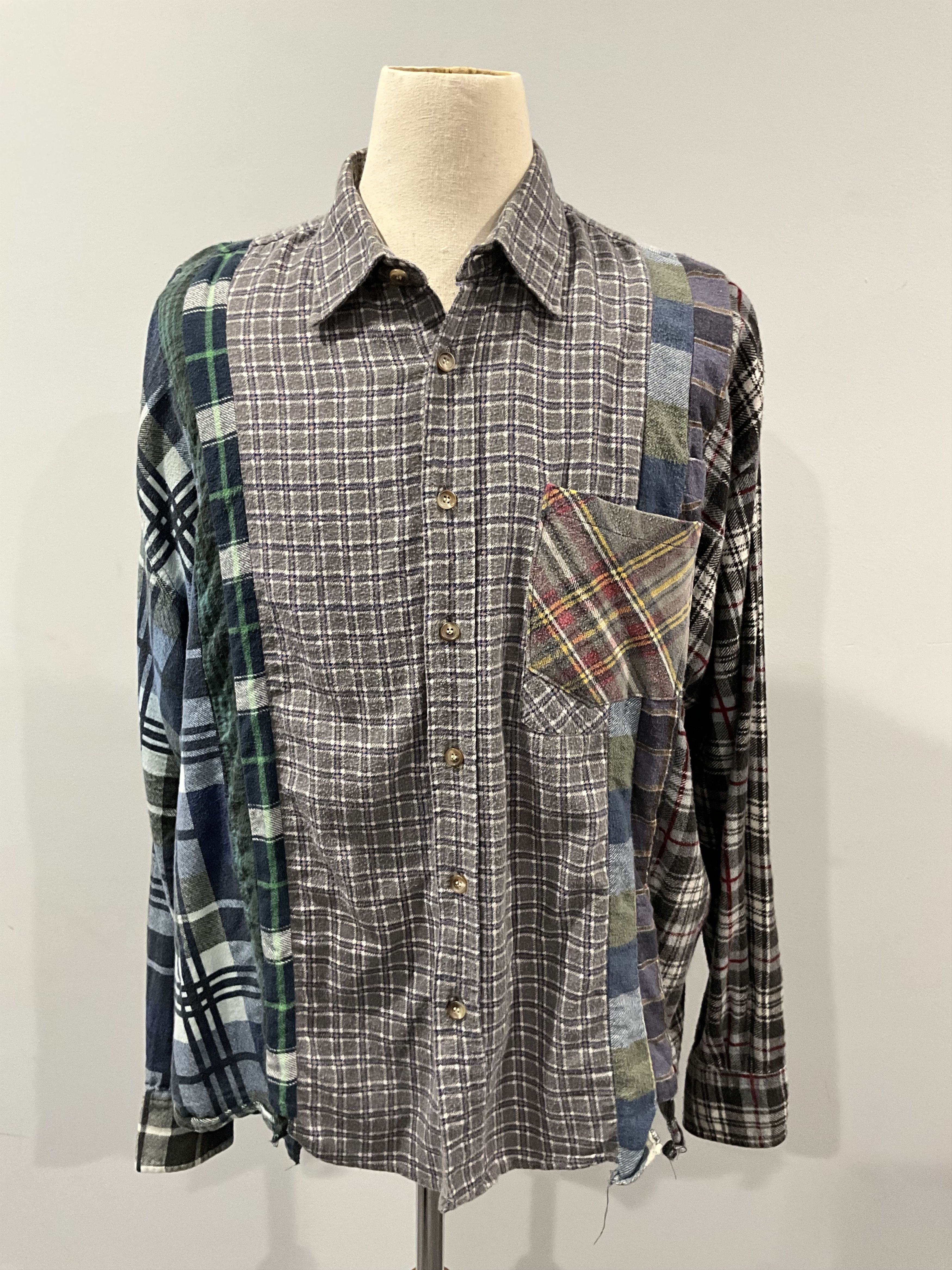 Needles Needles 7 Cuts Zipped Wide Denim Shirt | Grailed