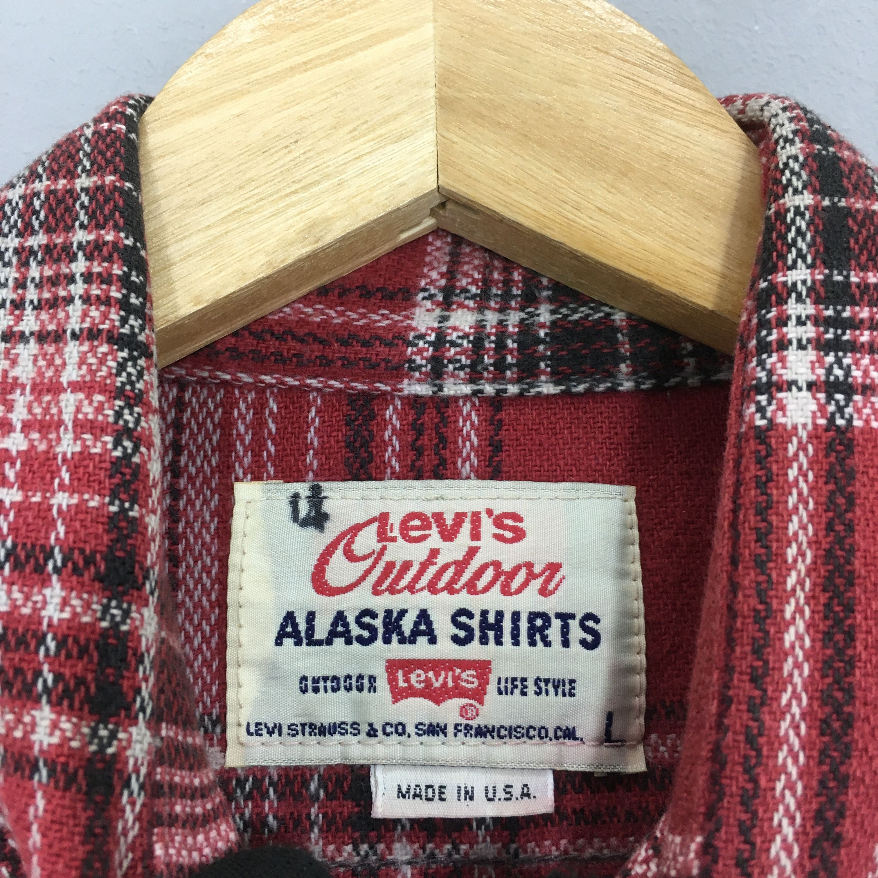 Levi's × Vintage Vintage Levi's Outdoor Alaska Checkered Flannel Shirt Large Size US L / EU 52-54 / 3 - 6 Thumbnail