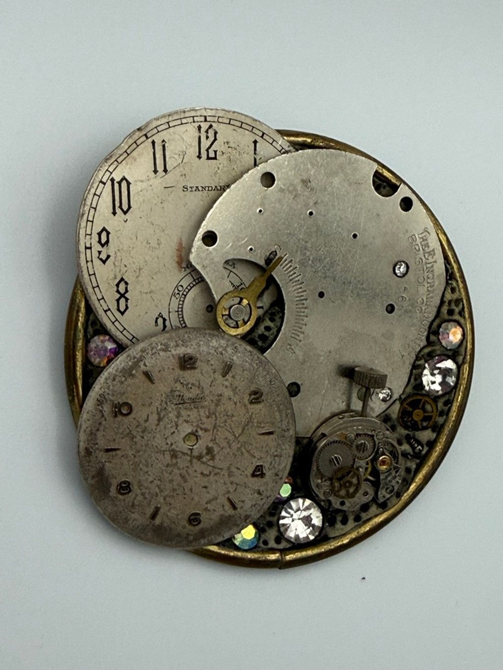 The Unbranded Brand Lesli Mones Vintage Steampunk Watch Parts Brooch Pin Size ONE SIZE - 4 Thumbnail