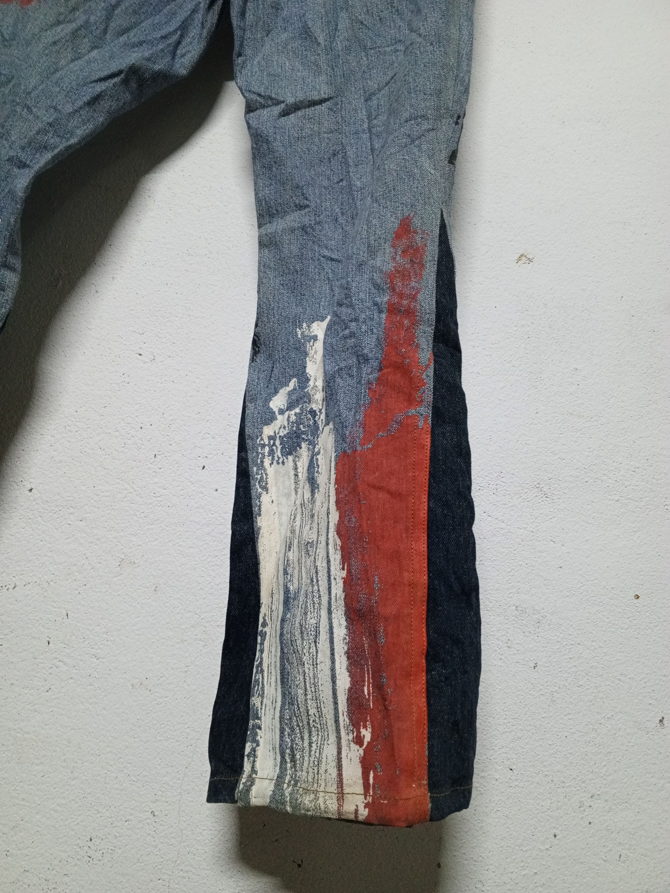 If Six Was Nine × Moschino 💥veryrare💥90s Moschino jeans mix paint Size US 27 - 8 Thumbnail