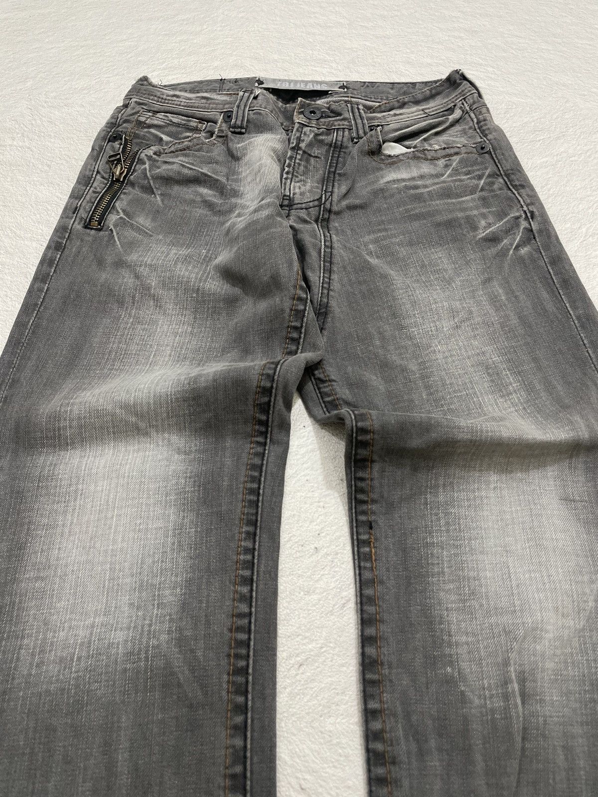 Japanese Brand 2000s TBJ Semantic Denim Y2K Stonewash Size US 27 - 3 Thumbnail
