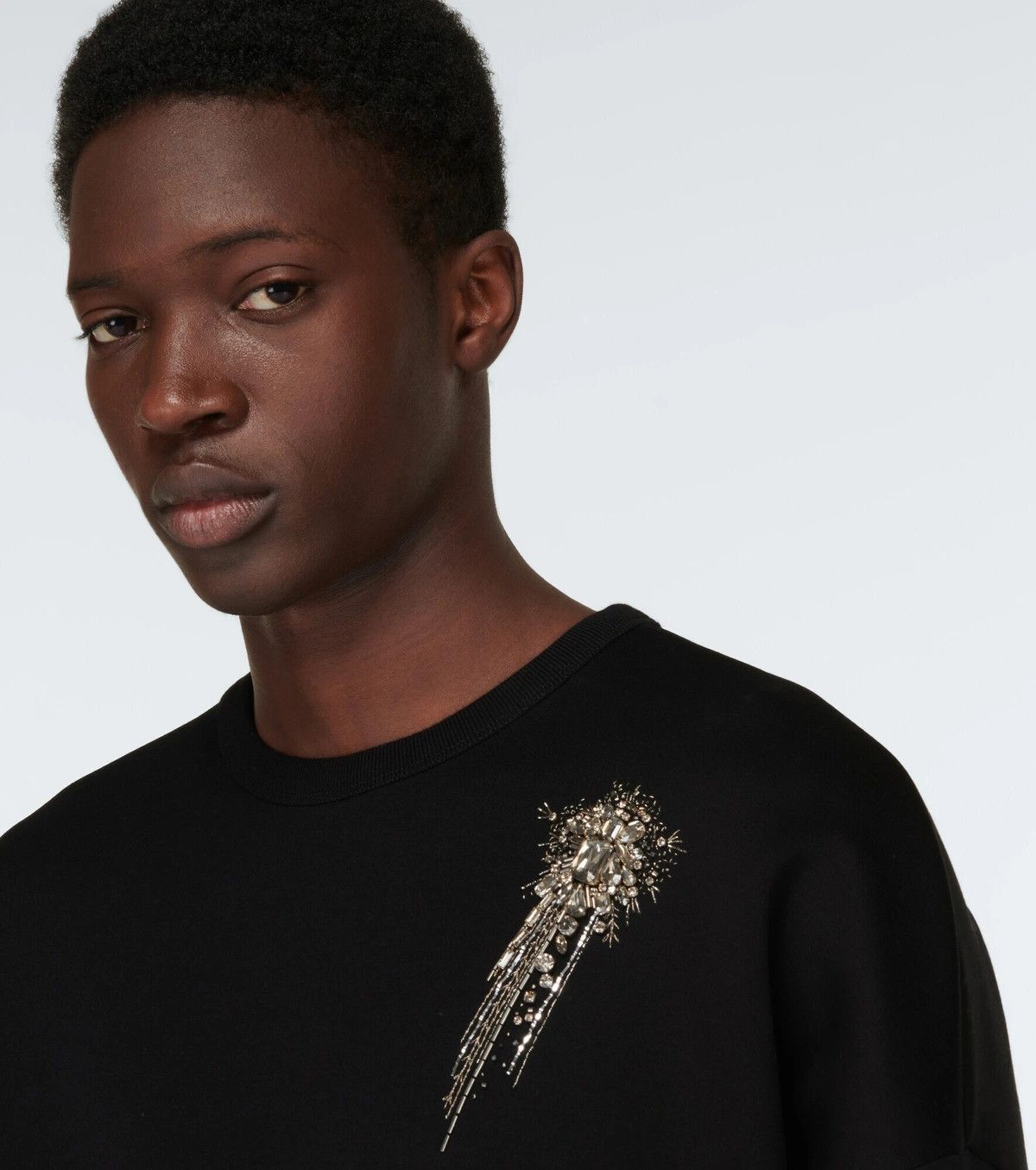 Alexander McQueen o1w1db10725 Embroidered Sweatshirt in Black Size US XXS / EU 40 - 5 Thumbnail