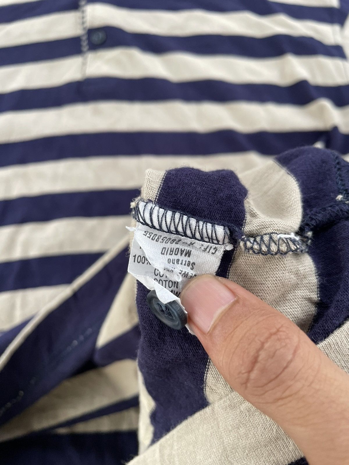 Loewe Vtg Loewe Striped Polo Shirt Size US L / EU 52-54 / 3 - 5 Thumbnail