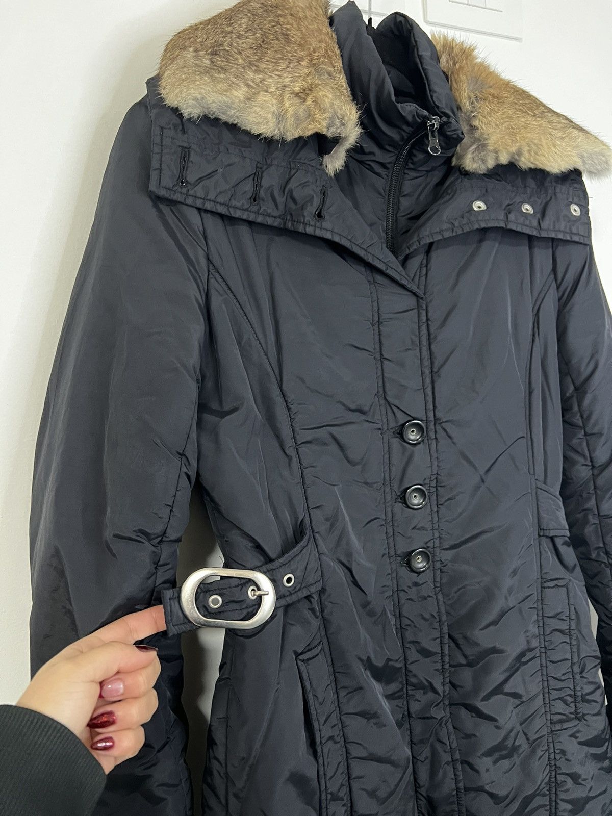 Max Mara Max mara parka coat M/L blue navy fur Size M / US 6-8 / IT 42-44 - 2 Thumbnail