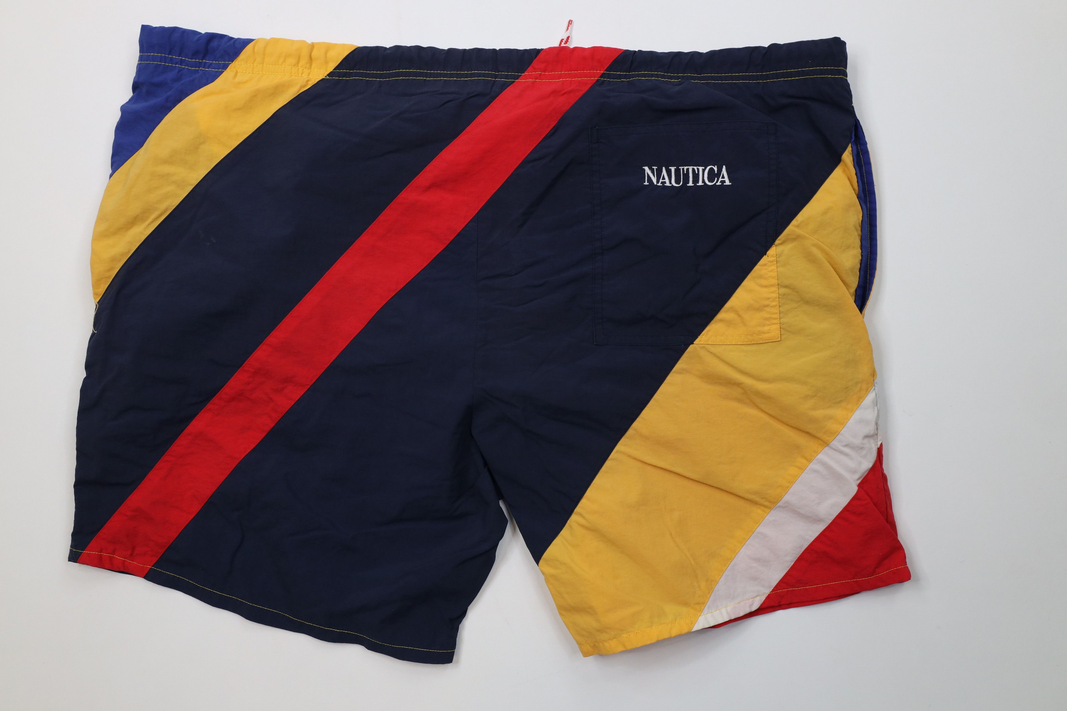 Nautica AS IS Vintage 90s Nautica Block Lined Shorts Swim Trunks Size US 38 / EU 54 - 7 Thumbnail