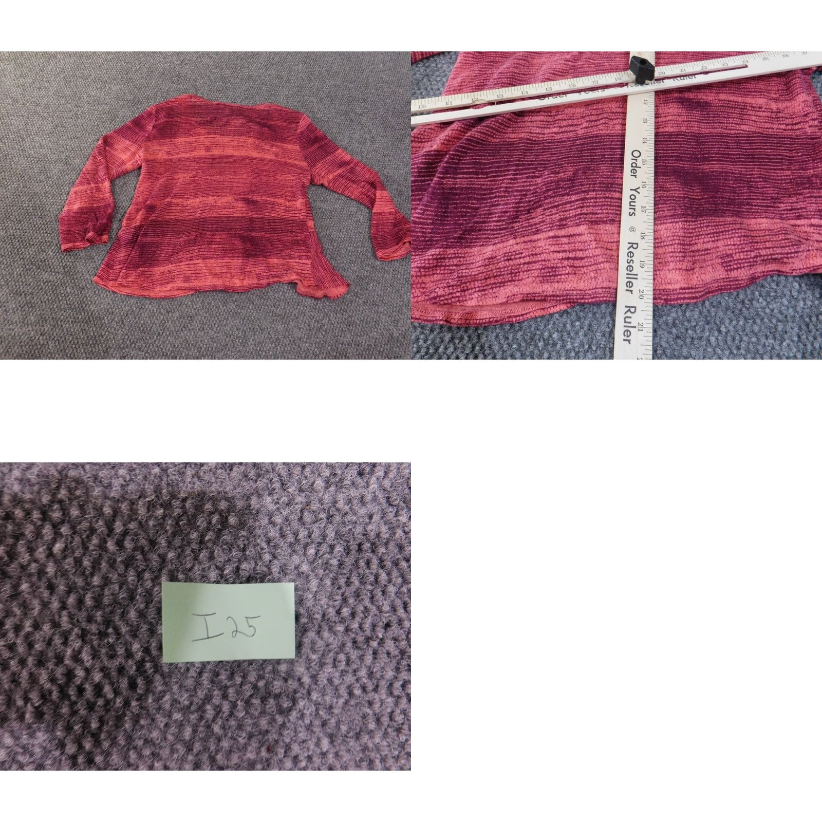 Lucky Brand Lucky Brand Blouse Shirt Womens M Red Geometric Knit Linen Round Neck Pullover Casual Classic Stretch Vintage No Size M / US 6-8 / IT 42-44 - 8 Thumbnail